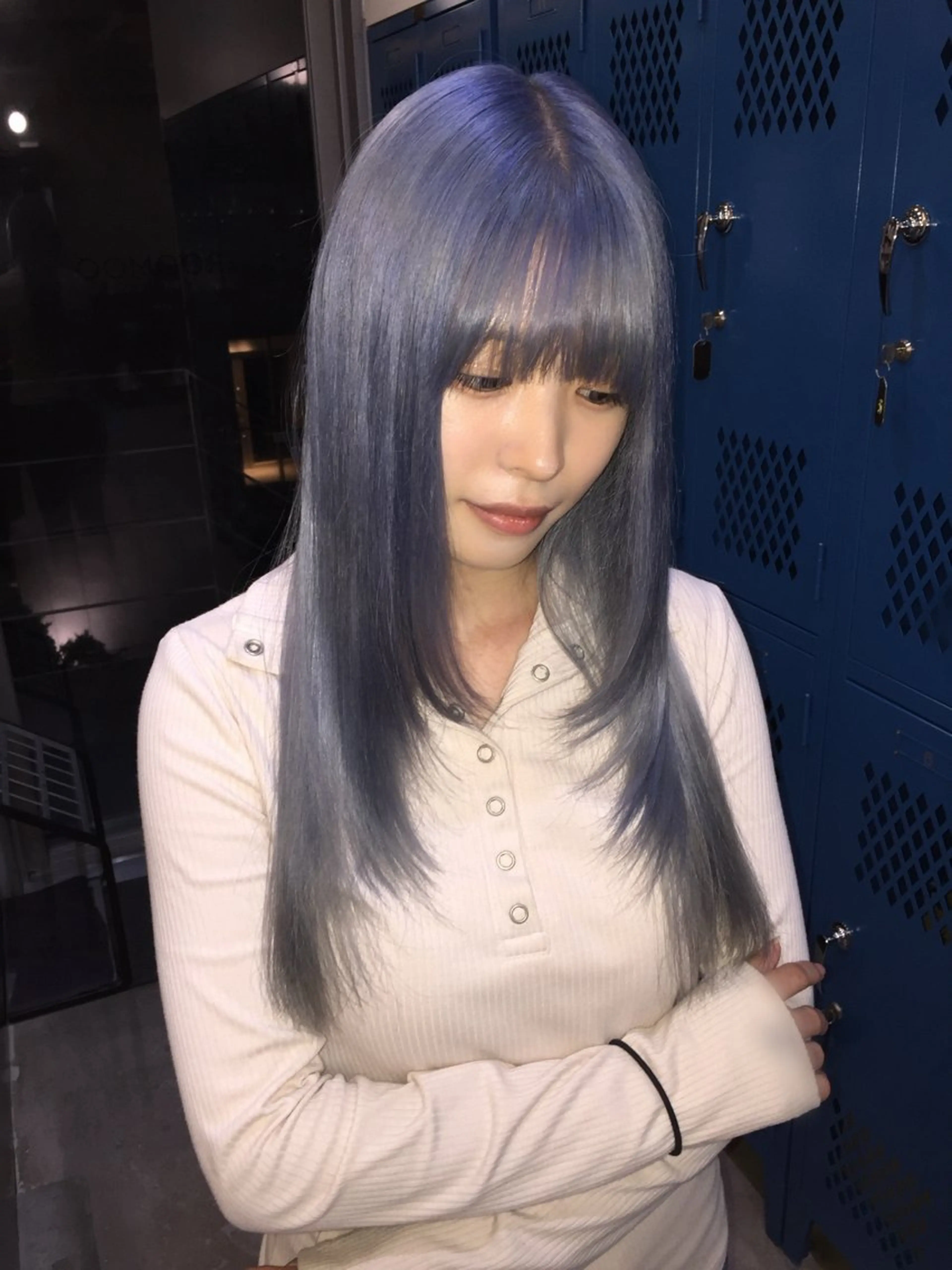 ロング カラー ブルーカラー 🫧カラーモデル募集 🫧Hiyuのヘアスタイル