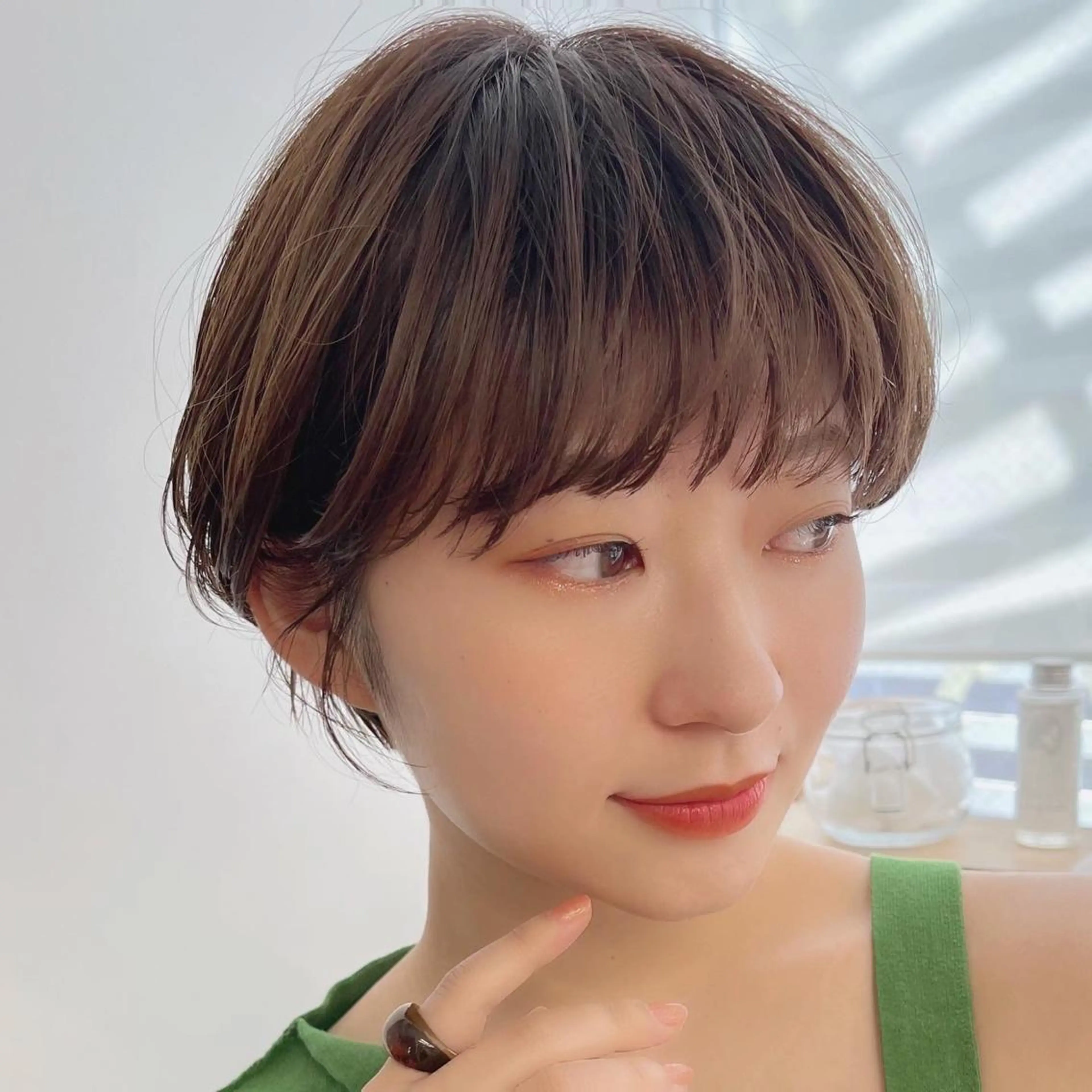 ショート カラー パーマ ヘアアレンジ ✨艶髪✨ 奈須晴香のヘアスタイル