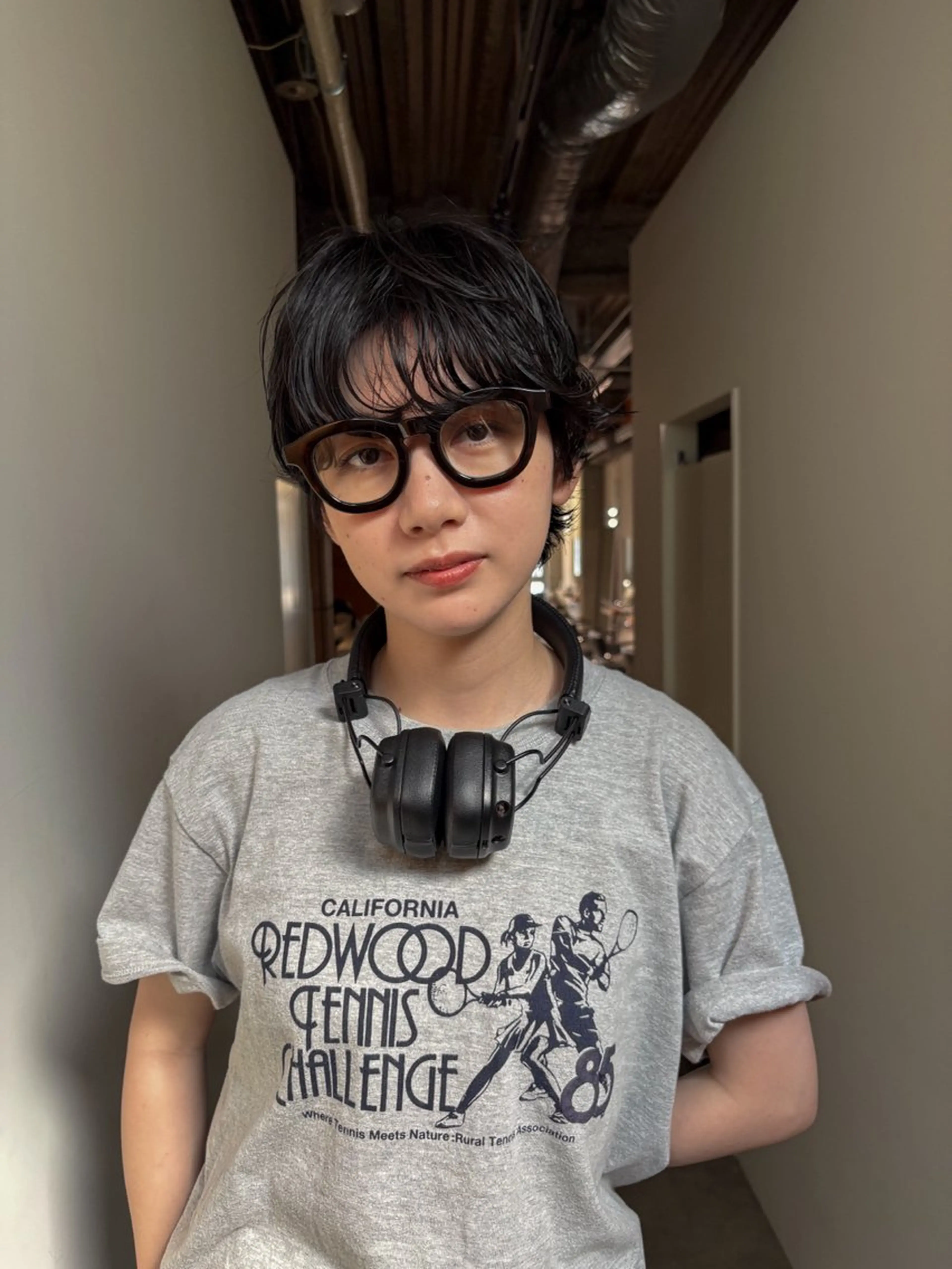 ショートカット+パーマの写真