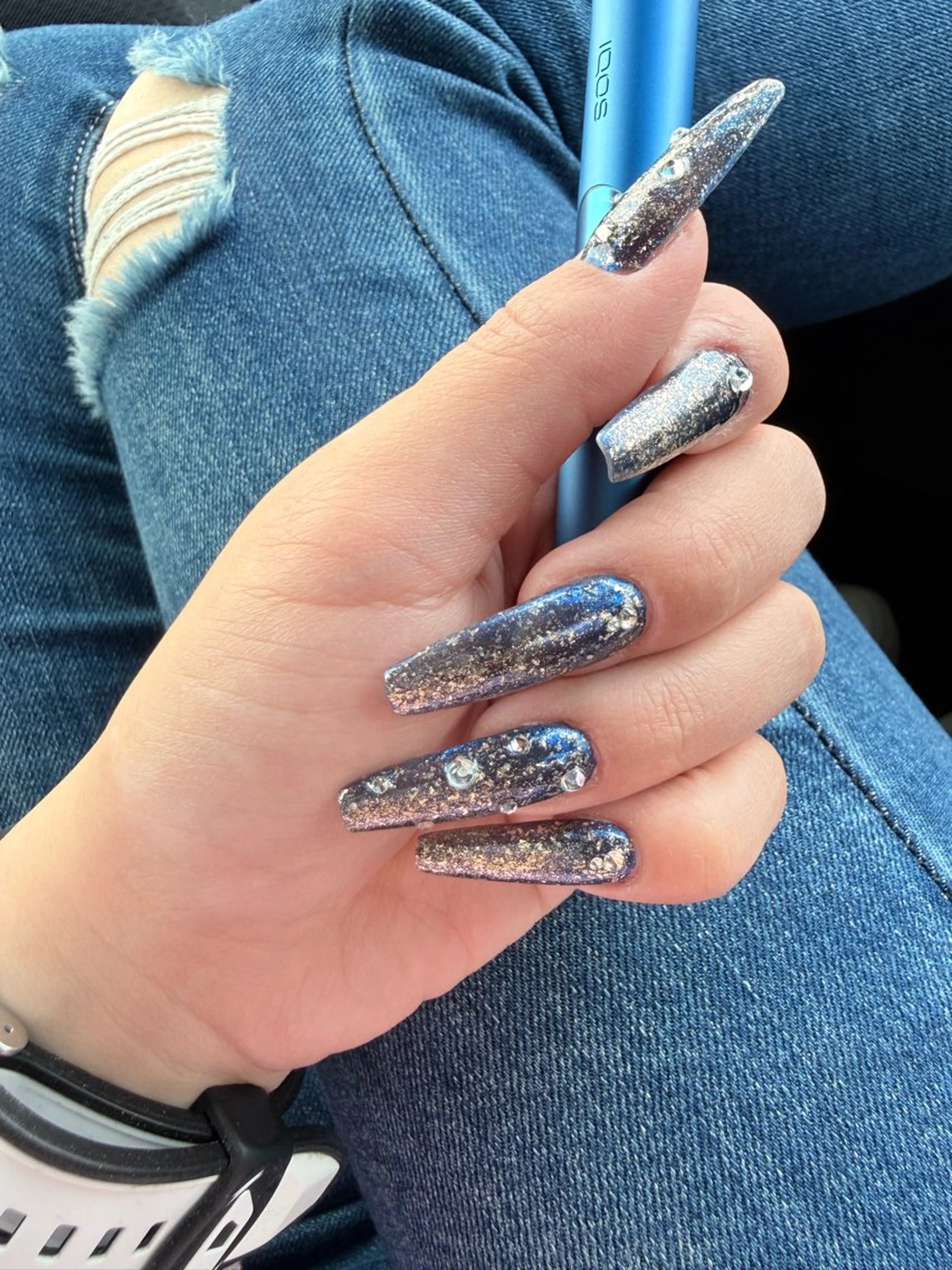 ネイル ラメ(グリッター) ミラーネイル Malo nailのネイルデザイン