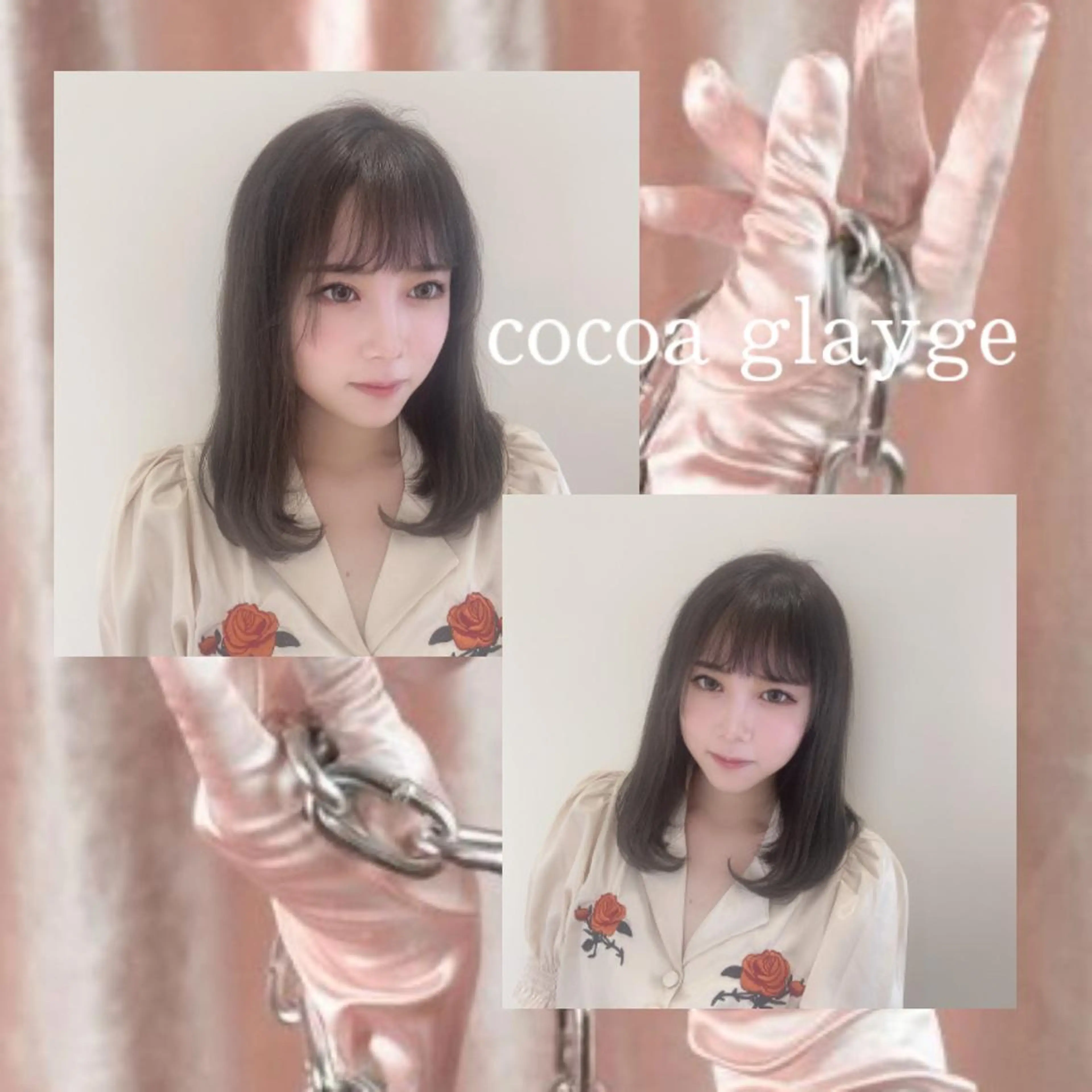 ミディアム カラー ヘアアレンジ 透明感カラー ココアグレージュ グレージュ カット ヘアカラー トリートメント 🎀トップスタイリ スト湯川響🎀のヘアスタイル