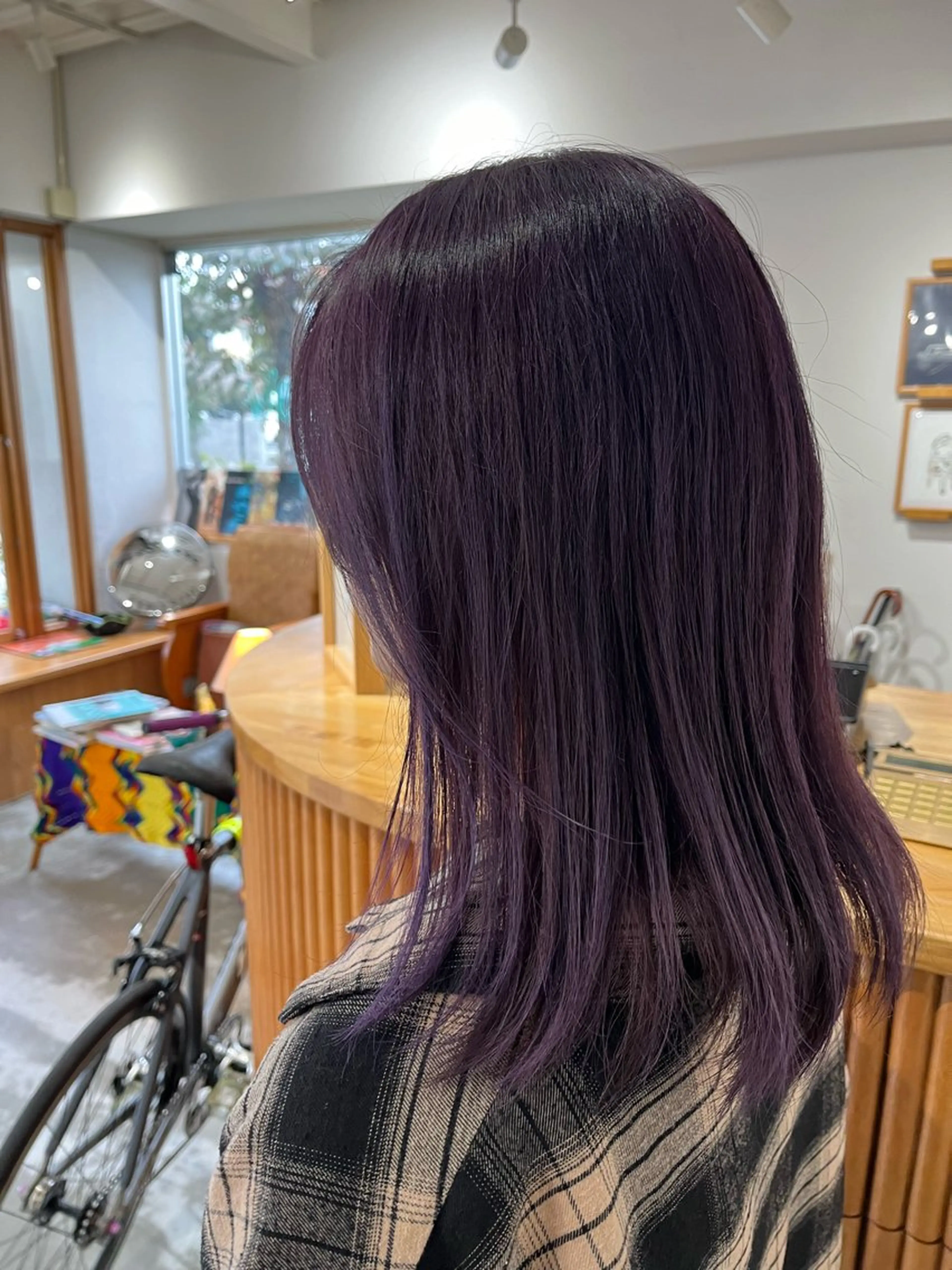 ミディアム ヘアカラー ノハナ💜北谷 BY MY SIDEのヘアスタイル