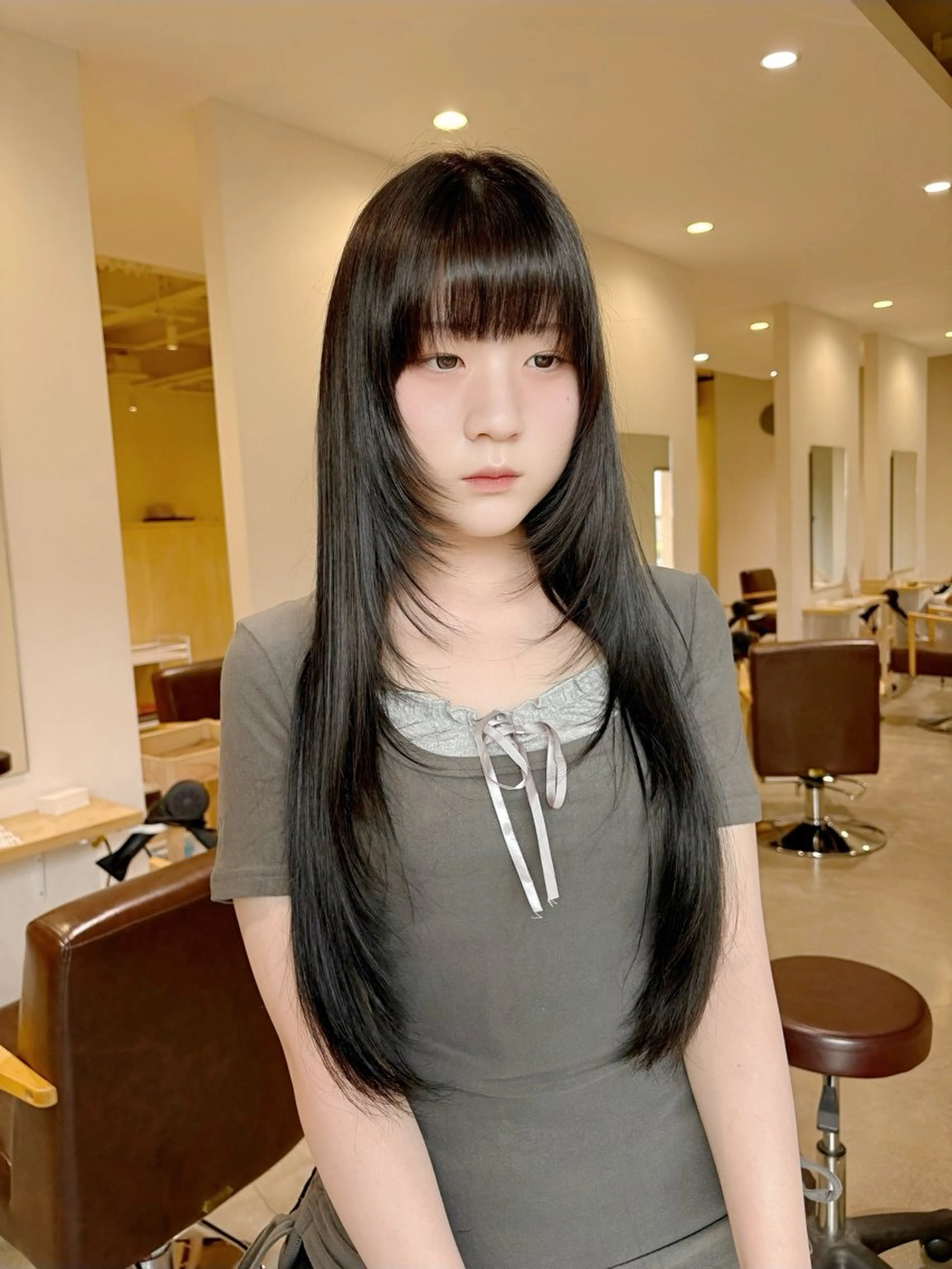 ロング カラー カット ヘアカラー トリートメント 艶髪✨️ kuyumi🌷のヘアスタイル