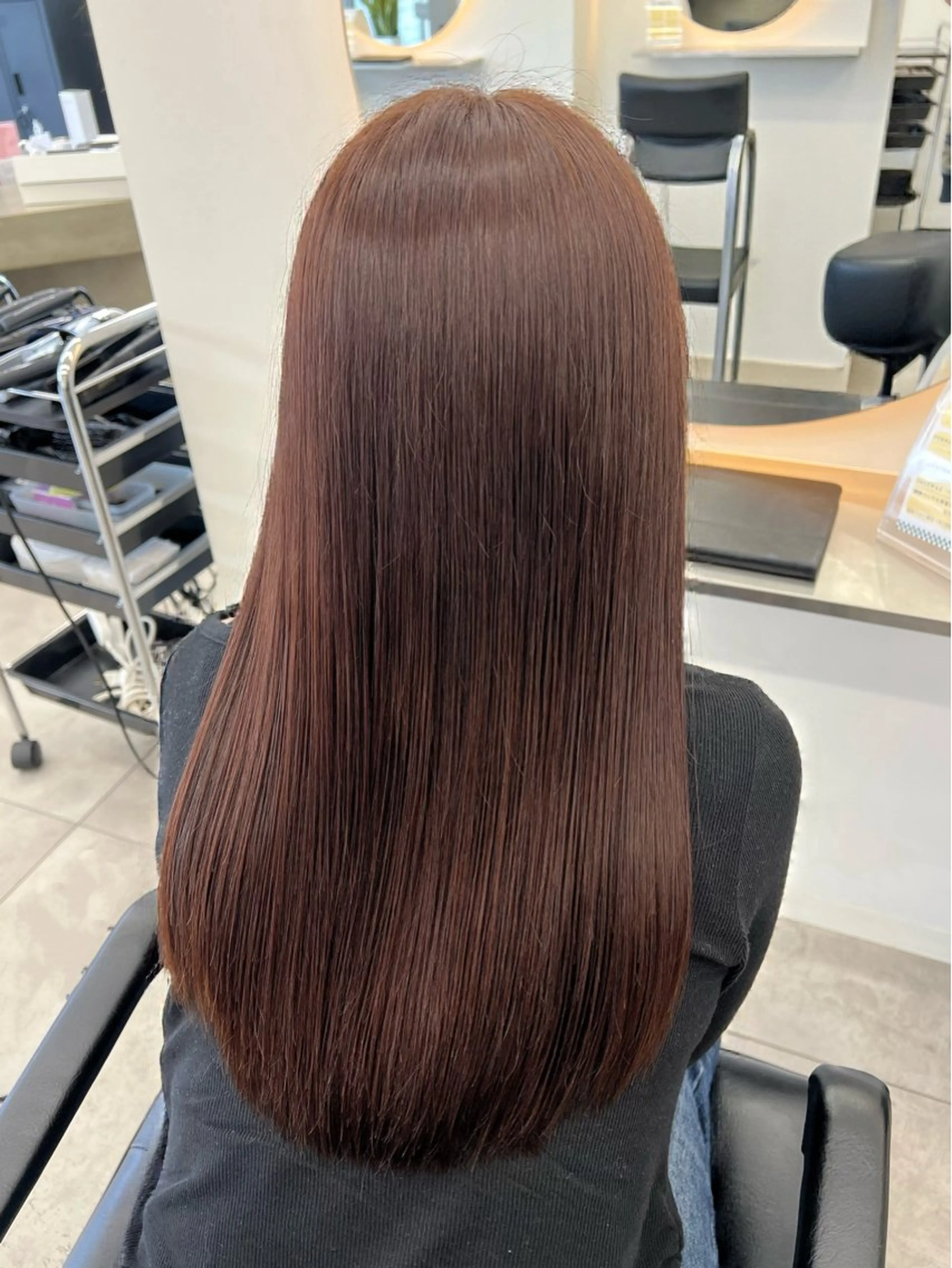 ロング カラー 髪質改善 酸性ストレート カット 縮毛矯正 トリートメント メンズパーマ特化/髪 質改善艶カラー/椿原のヘアスタイル