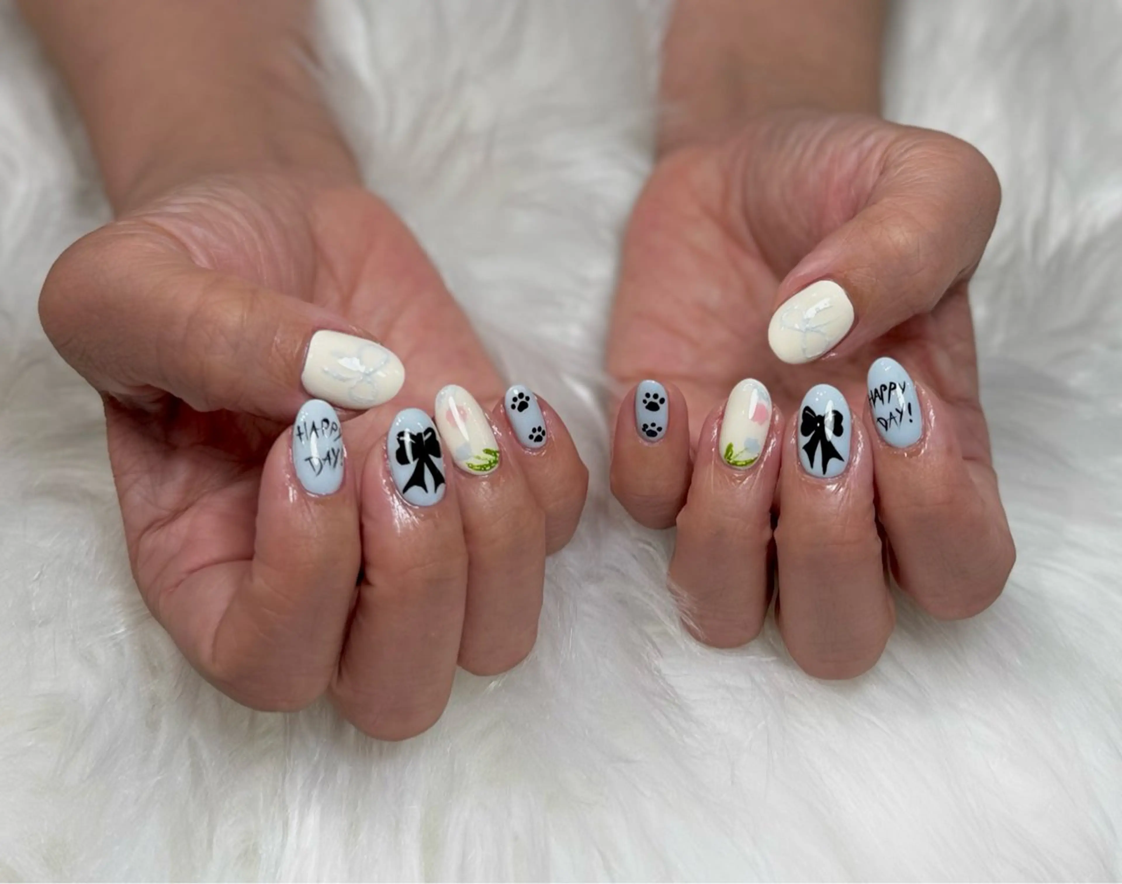 ネイル オーロラネイル チークネイル フットネイル フレンチネイル ジェルネイル Nichi Nailsのネイルデザイン