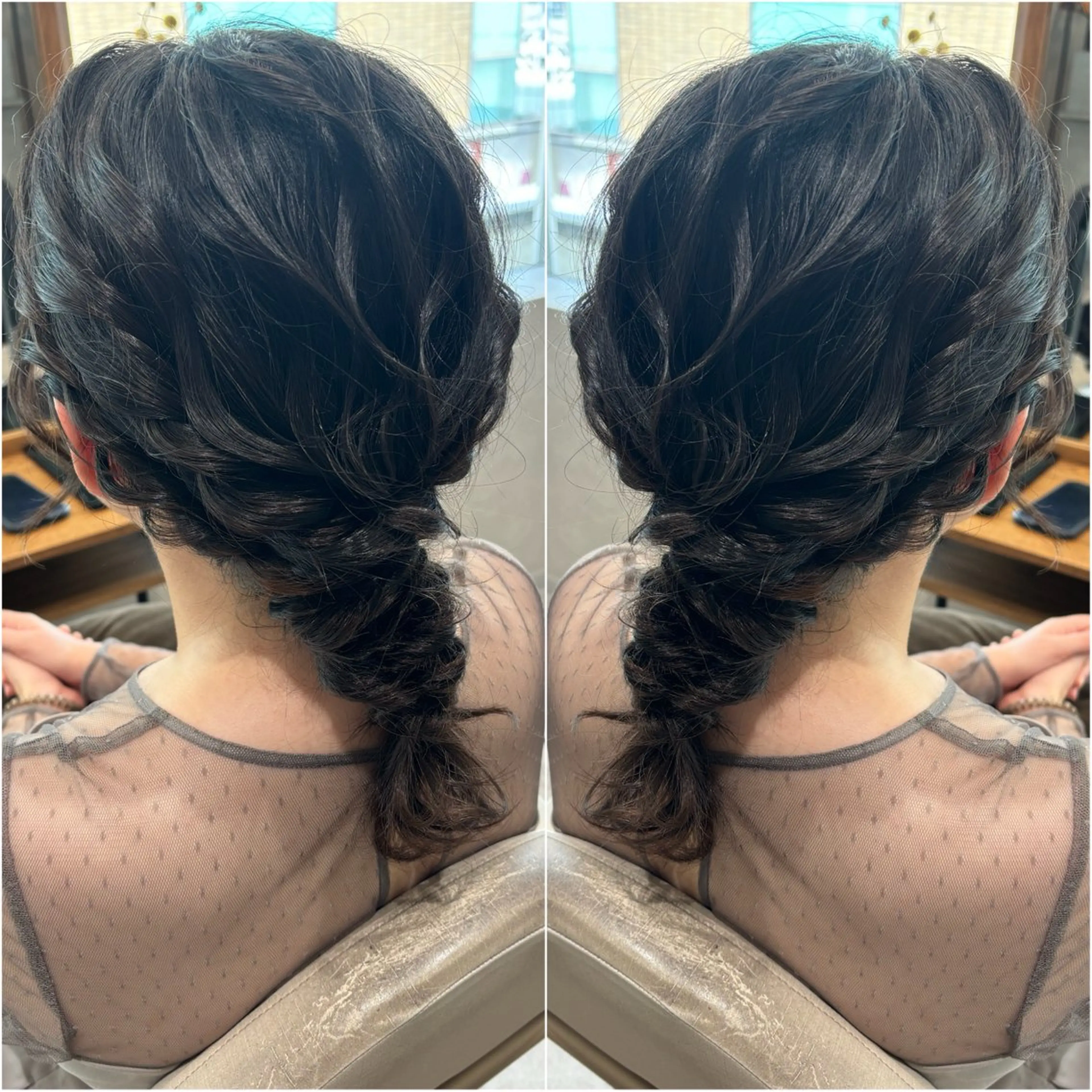 ミディアム ヘアアレンジ ヘアセット 韓国hair🦋 Nanaのヘアスタイル