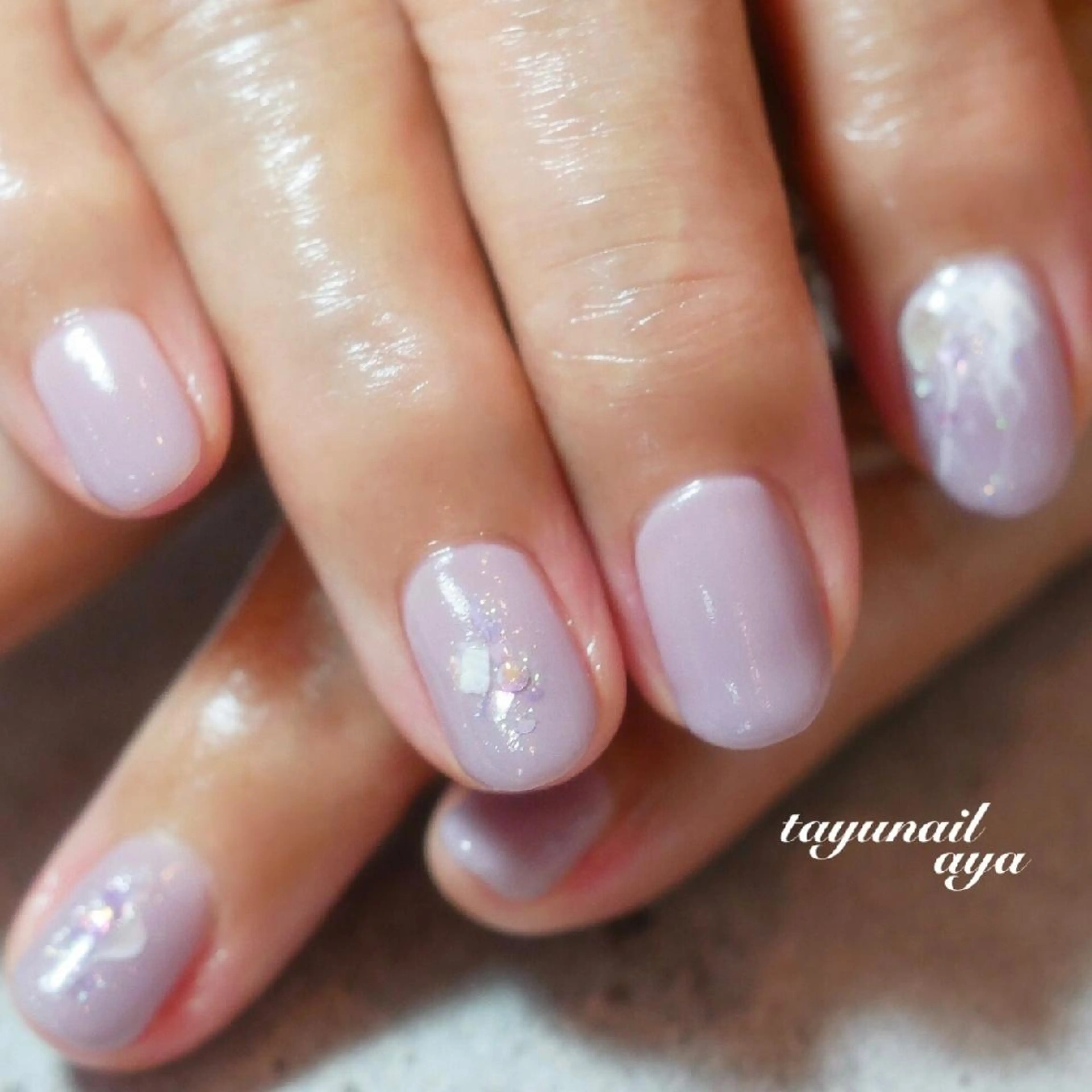 ネイル ブルー ジェルネイル キラキラネイル ラメ(グリッター) ニュアンスネイル ネイルサロン 【たゆnail】のネイルデザイン