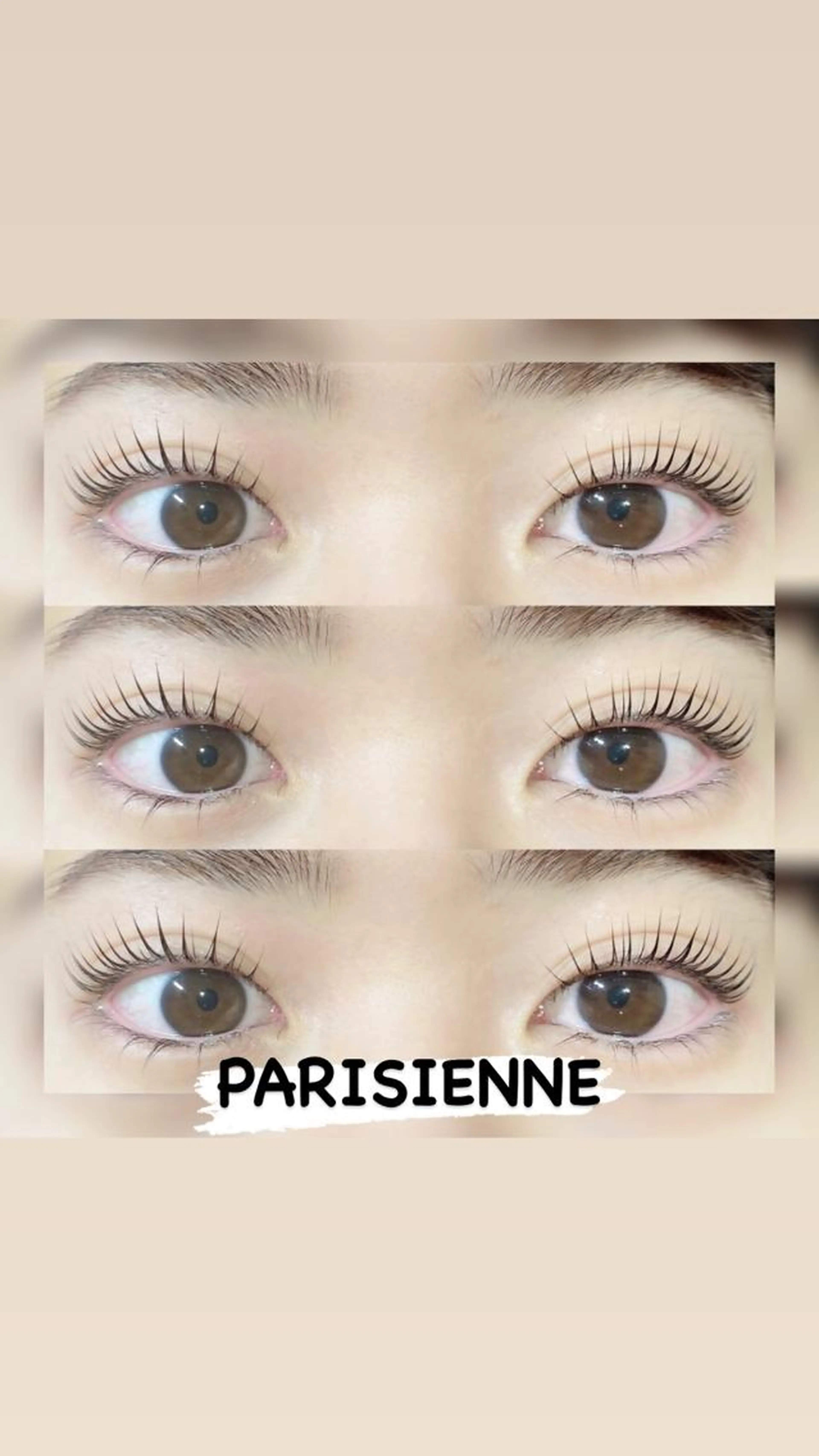 パリジェンヌラッシュ♡ 上下セット【オフ無料/アイパックorアイシャンプー付/ケラチントリートメント付】の写真