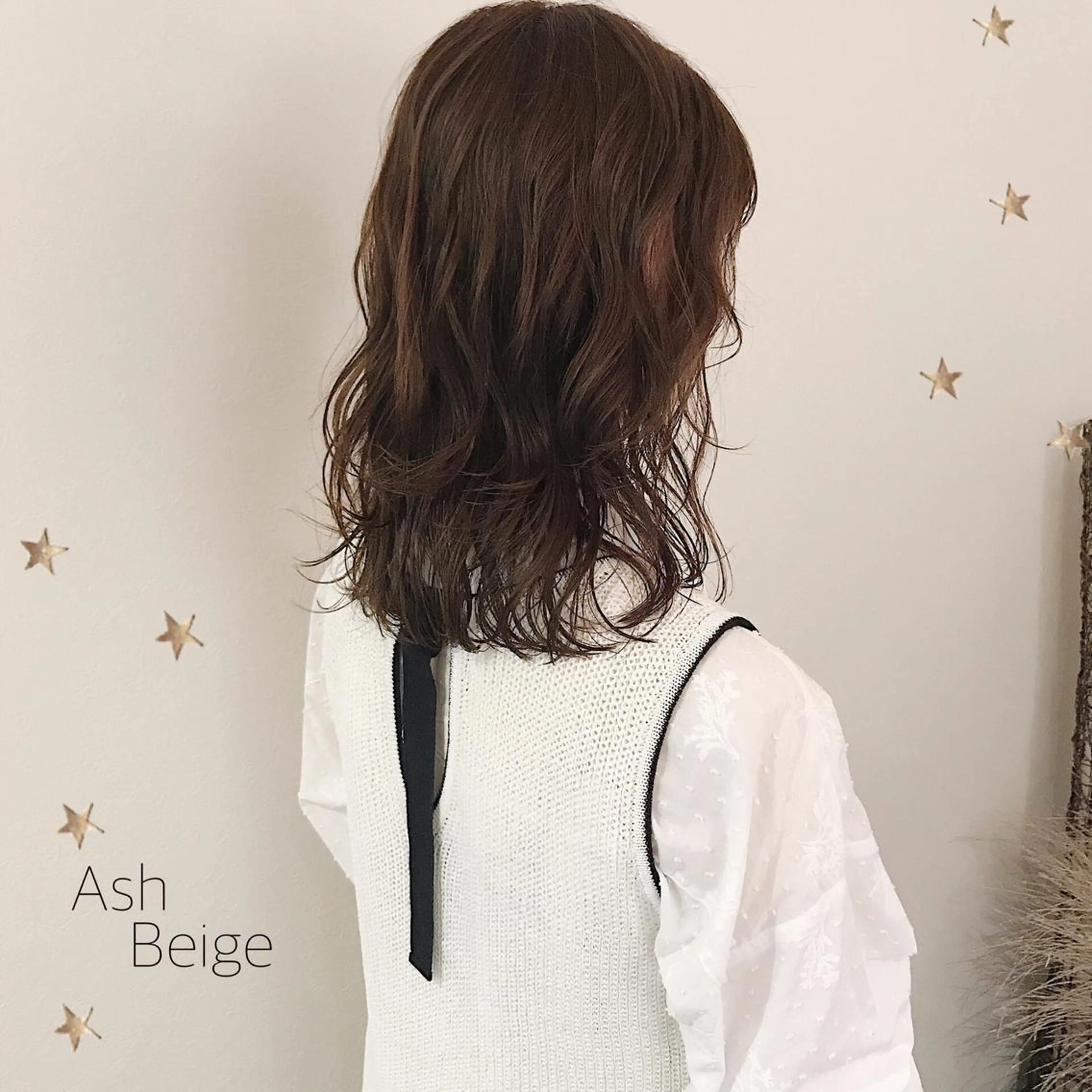 ミディアム カラー カット ヘアカラー 市川 千夏のヘアスタイル