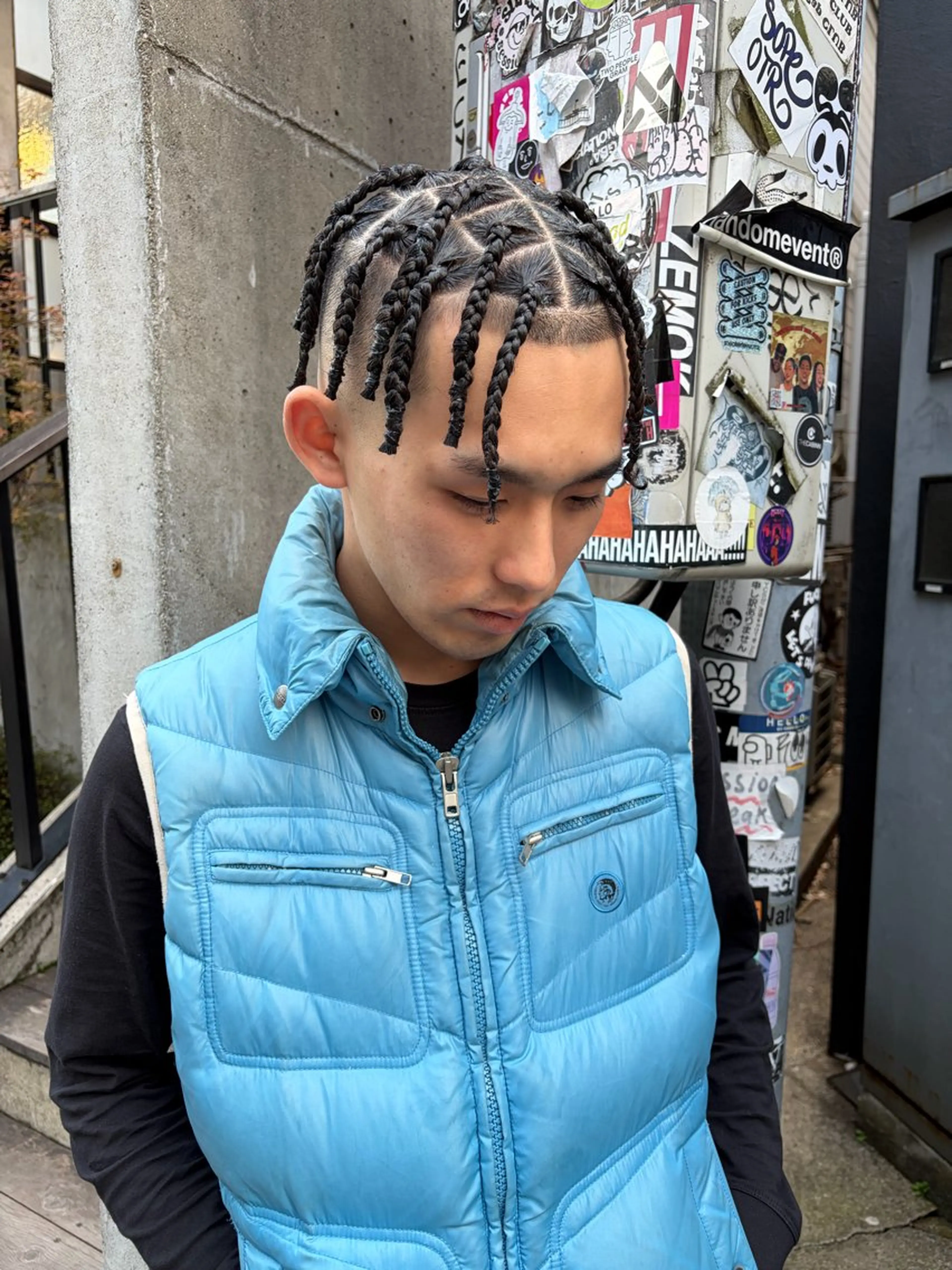 ミディアム ヘアアレンジ メンズ エクステ ヘアセット メンズ/特殊ヘア パーマ🕷️小夏貴也のヘアスタイル