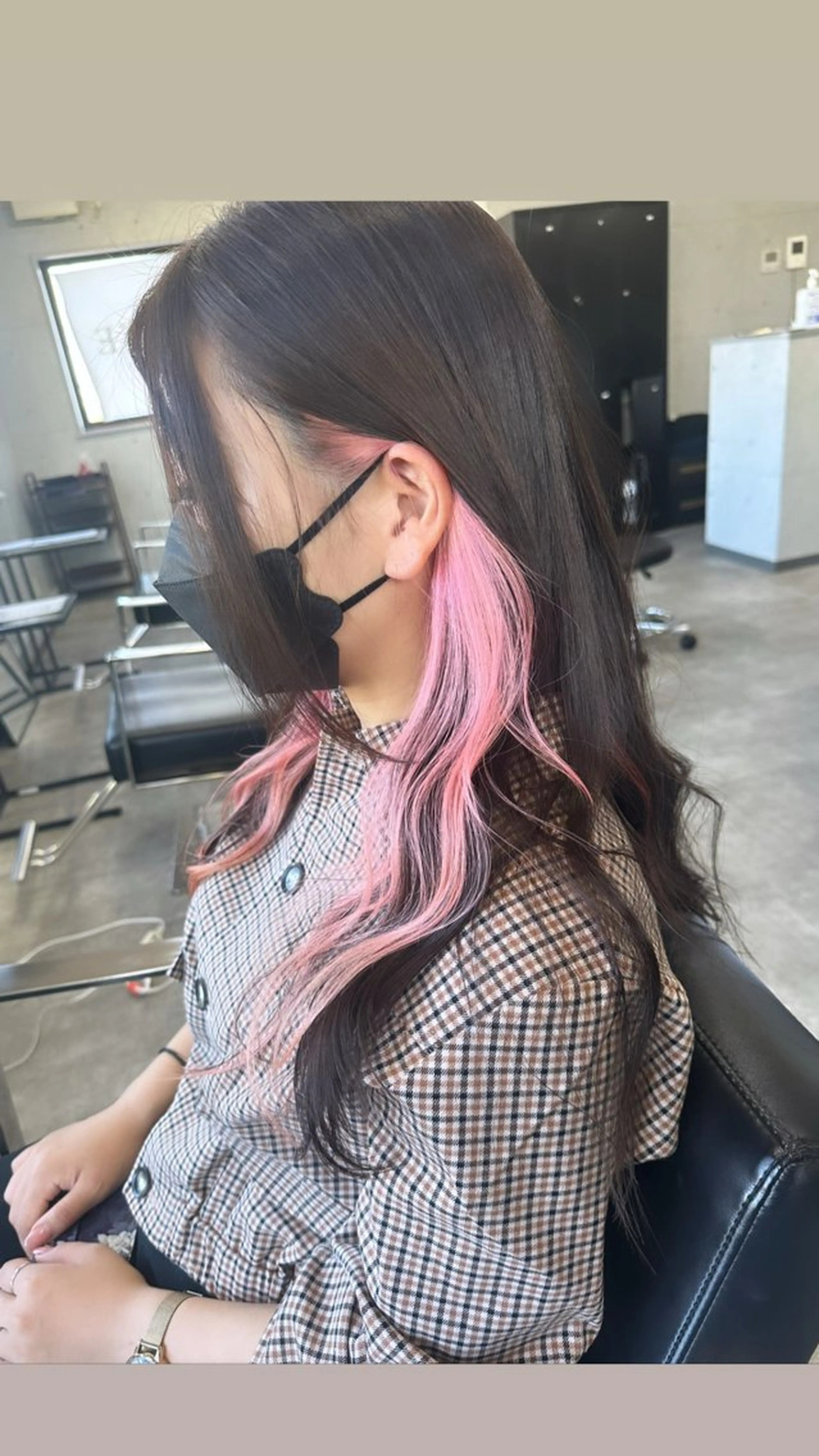 セミロング 外国人風カラー ハイライト レイヤーカット REVE美容室 REVEマツエクのヘアスタイル