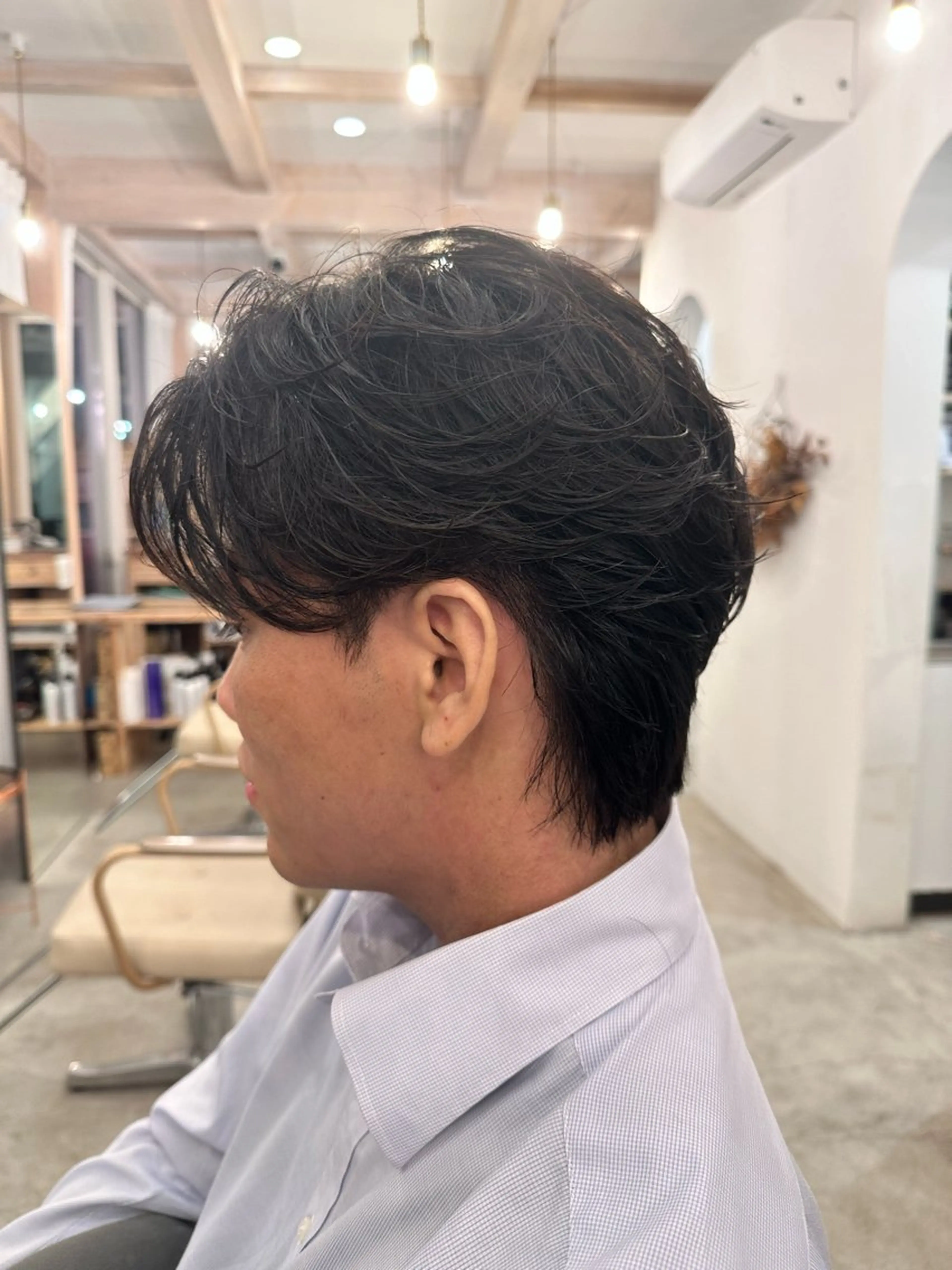 パーマ メンズ フェザーパーマ メンズパーマ ニュアンスパーマ and c所属・NISHI （ニシ）のヘアスタイル