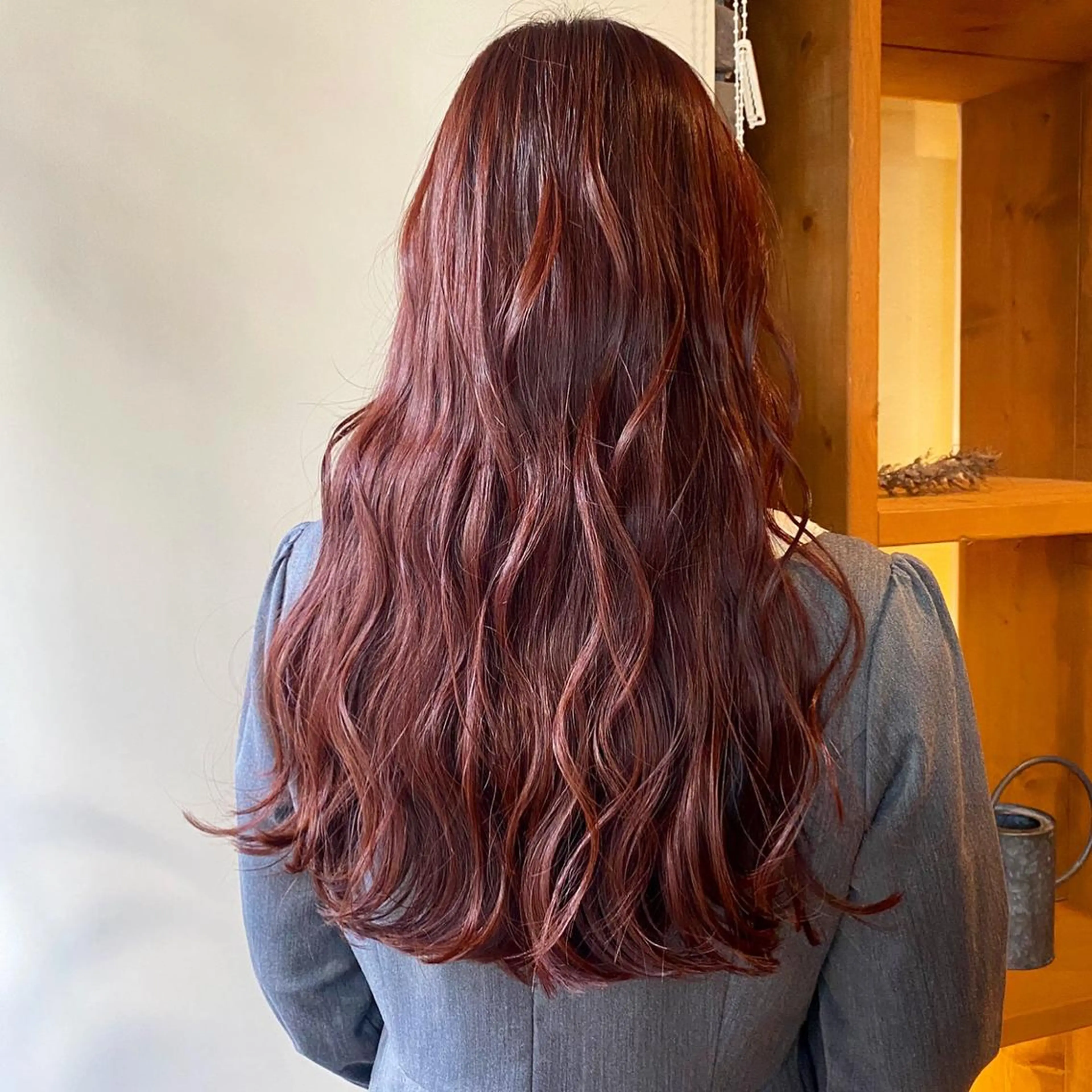 ロング カラー ブリーチ ブラウンカラー ブリーチなしカラー レッドカラー レッドブラウン 撮影モデル募集 🦋soemikaのヘアスタイル