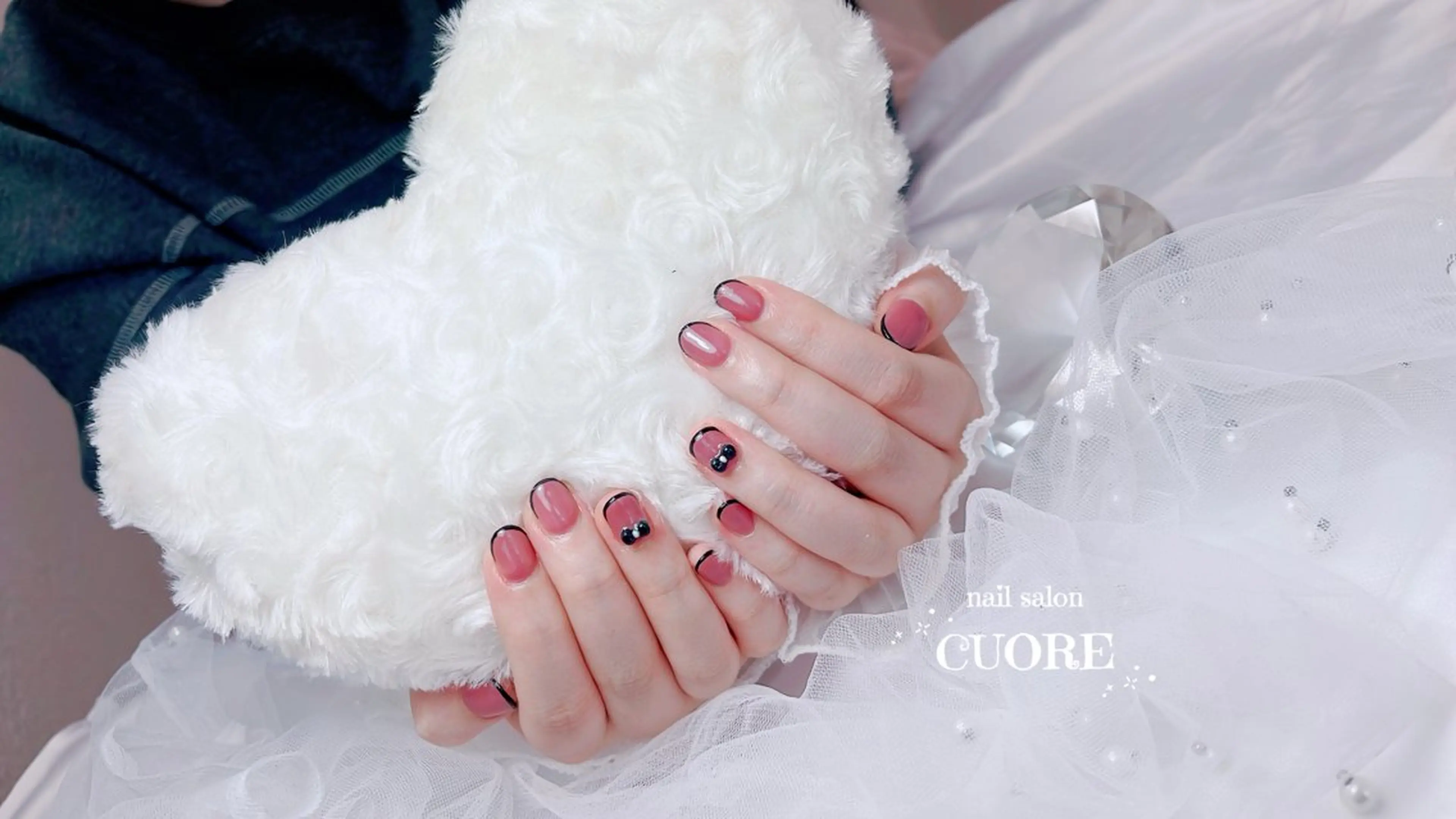 ネイル フレンチネイル リボン CUORE____nail所属・nail salon CUOREのネイルデザイン