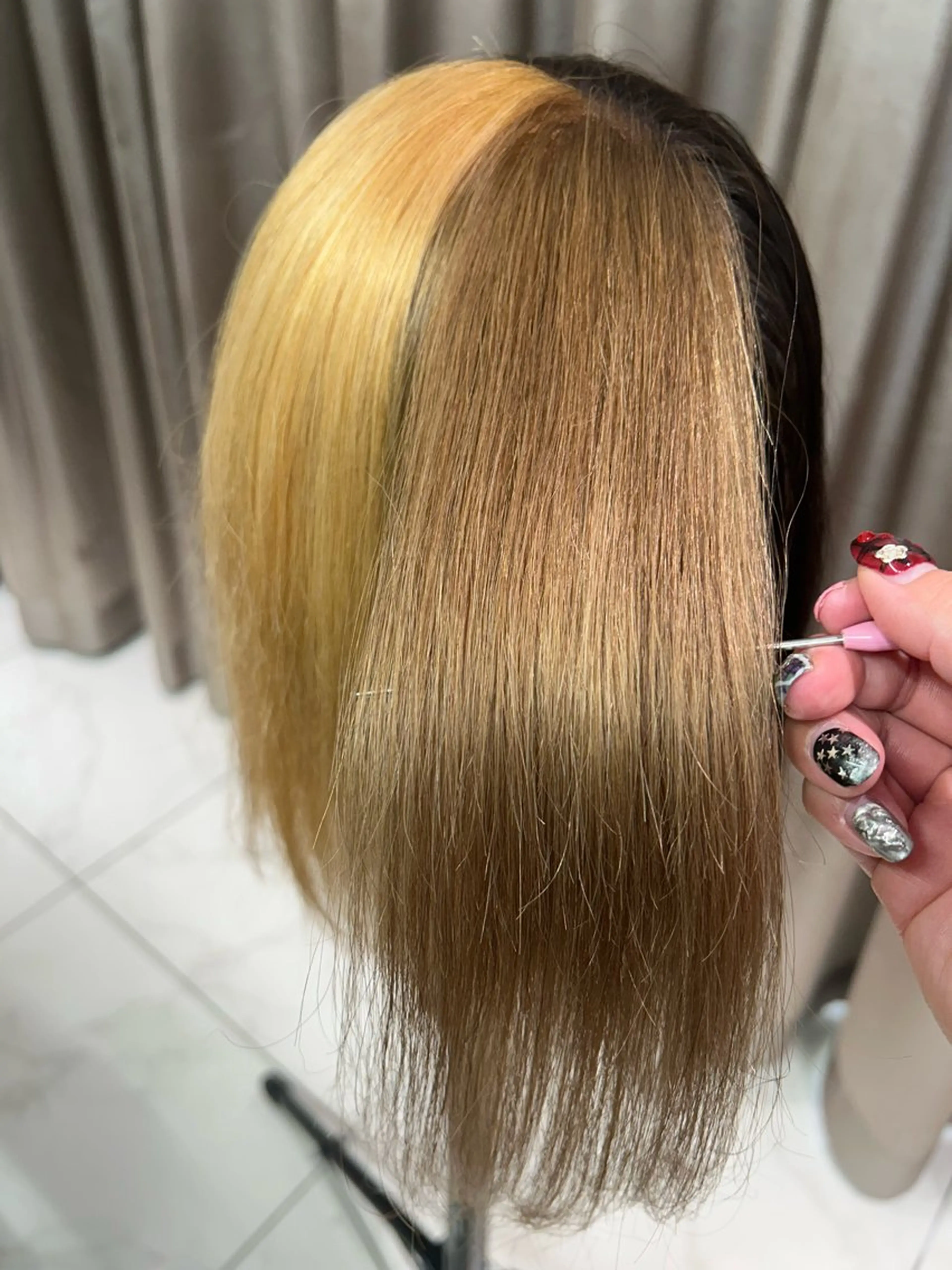 カラー ブリーチ 透明感カラー ヘアカラー カラーモデル🎀 アイラッシュ/YUIのヘアスタイル