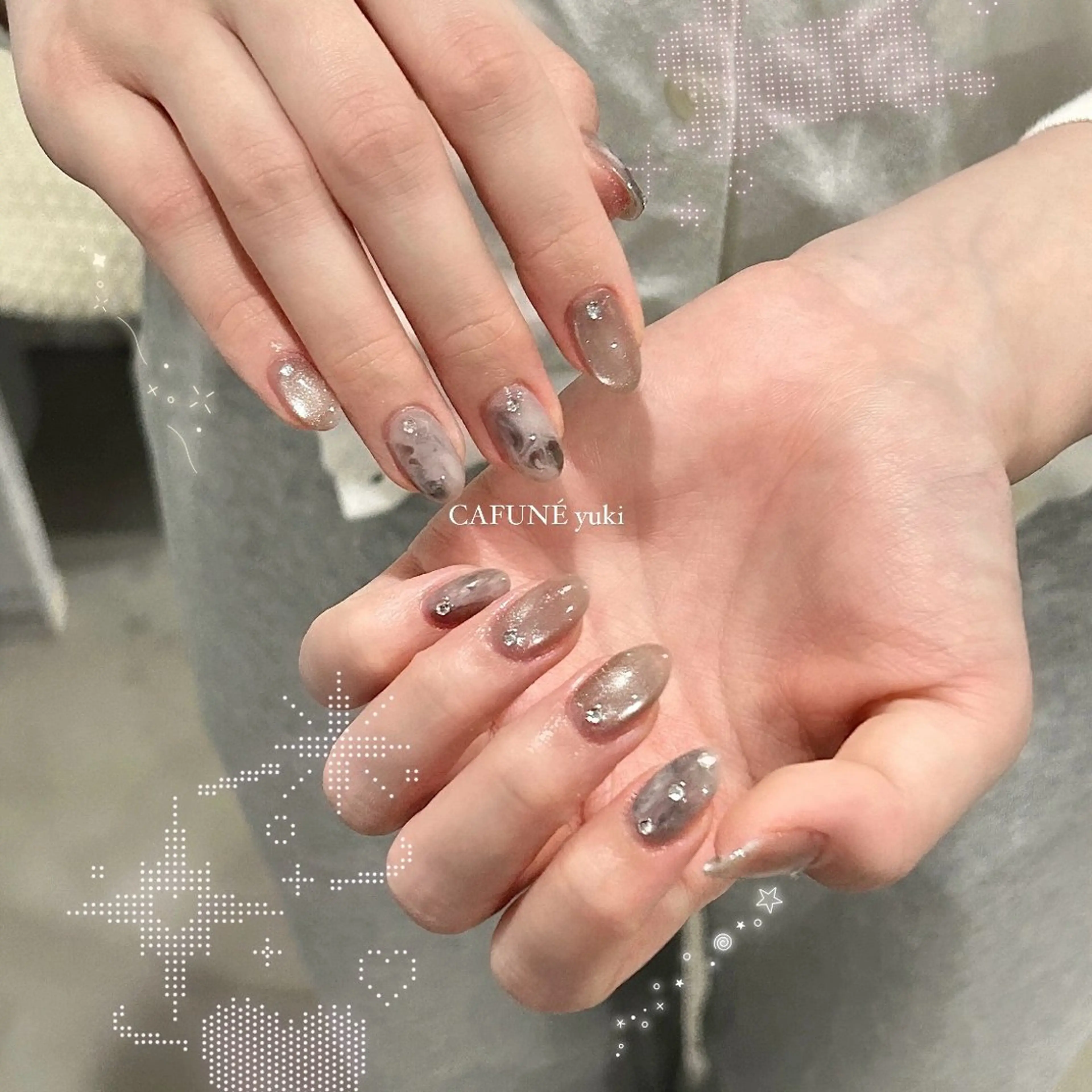 ネイル ハンドネイル 🎼CAFUNÉ_ TOKYO.•*¨のネイルデザイン