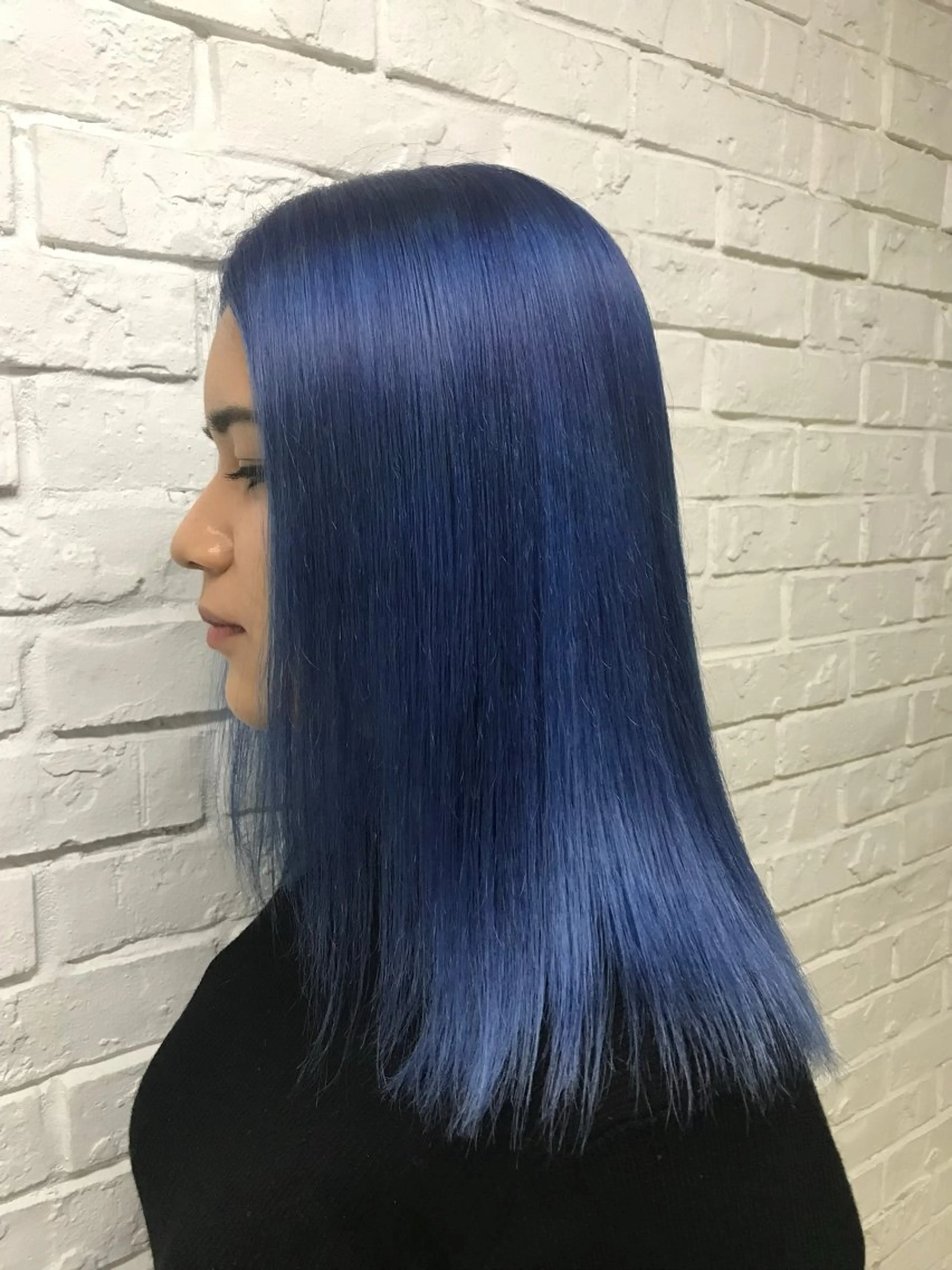 カラー ブルーカラー ネイビーカラー エクステ/ダブル カラー/LISAのヘアスタイル