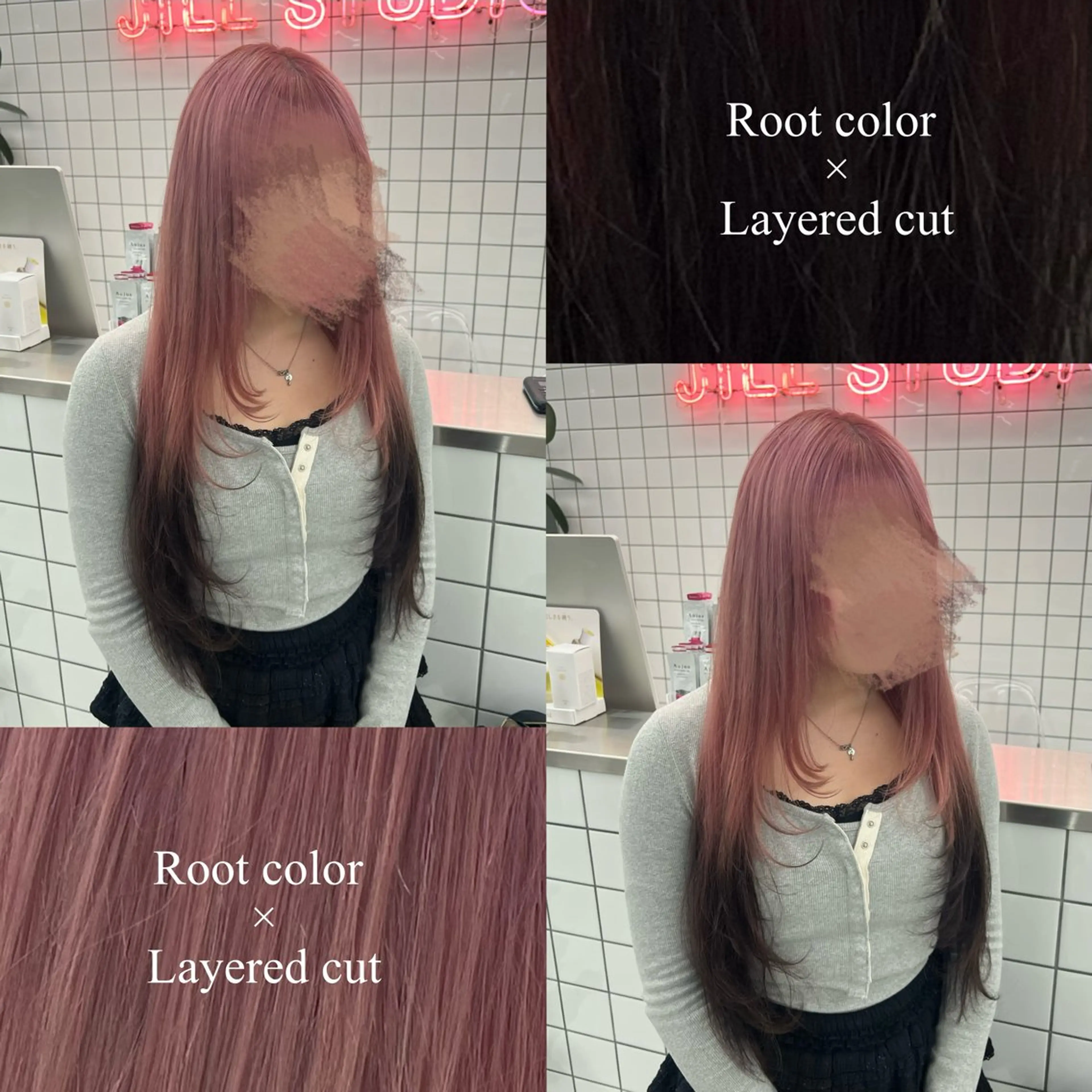 ロング カラー 透明感カラー ピンクカラー レイヤーカット ロング ヘアカラー 🌷︎あすか🌷 JILLSTUDIOのヘアスタイル