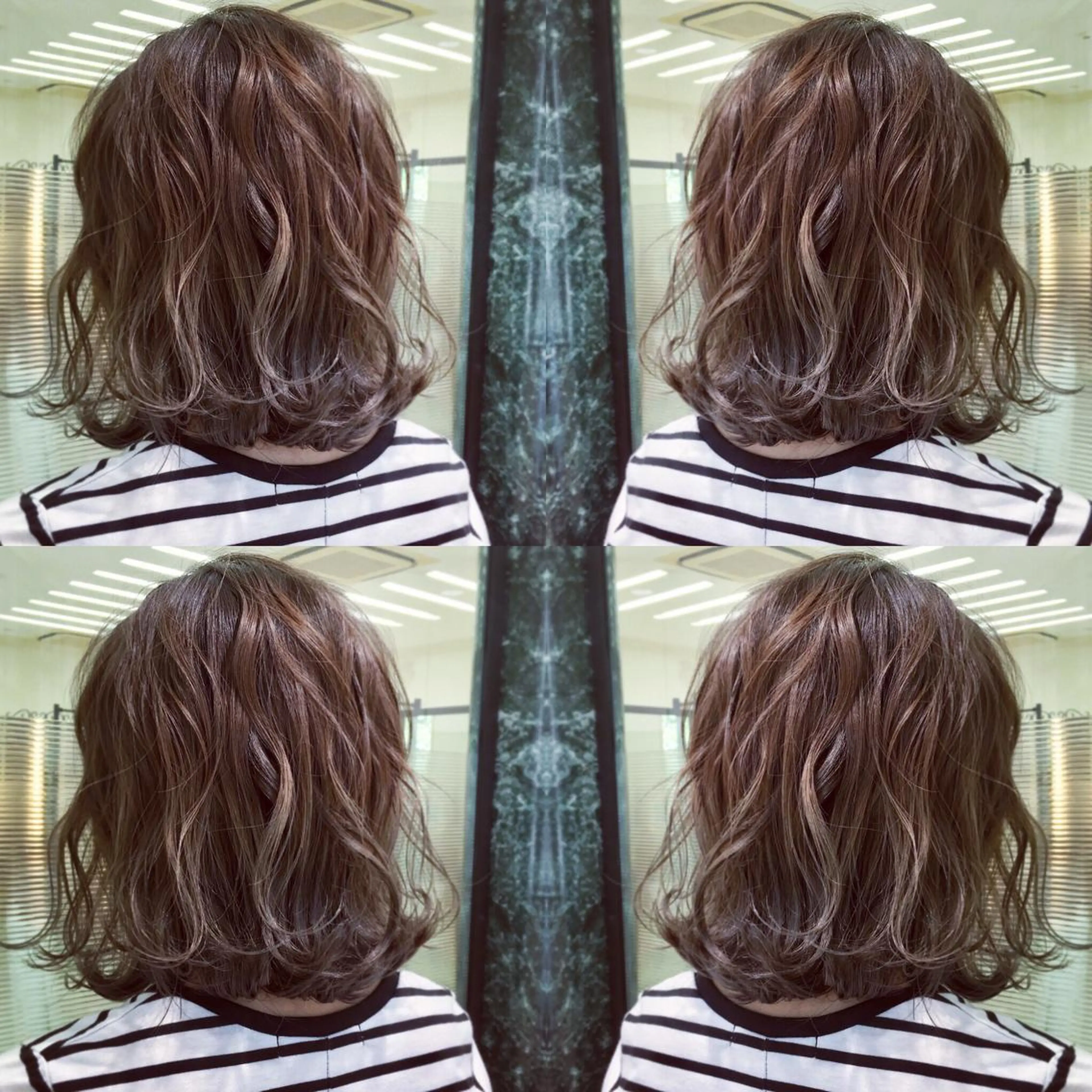 ショート カラー バレイヤージュ グレージュ レイヤーカット カット ヘアカラー N° jillva ♦️川端裕司♦️のヘアスタイル