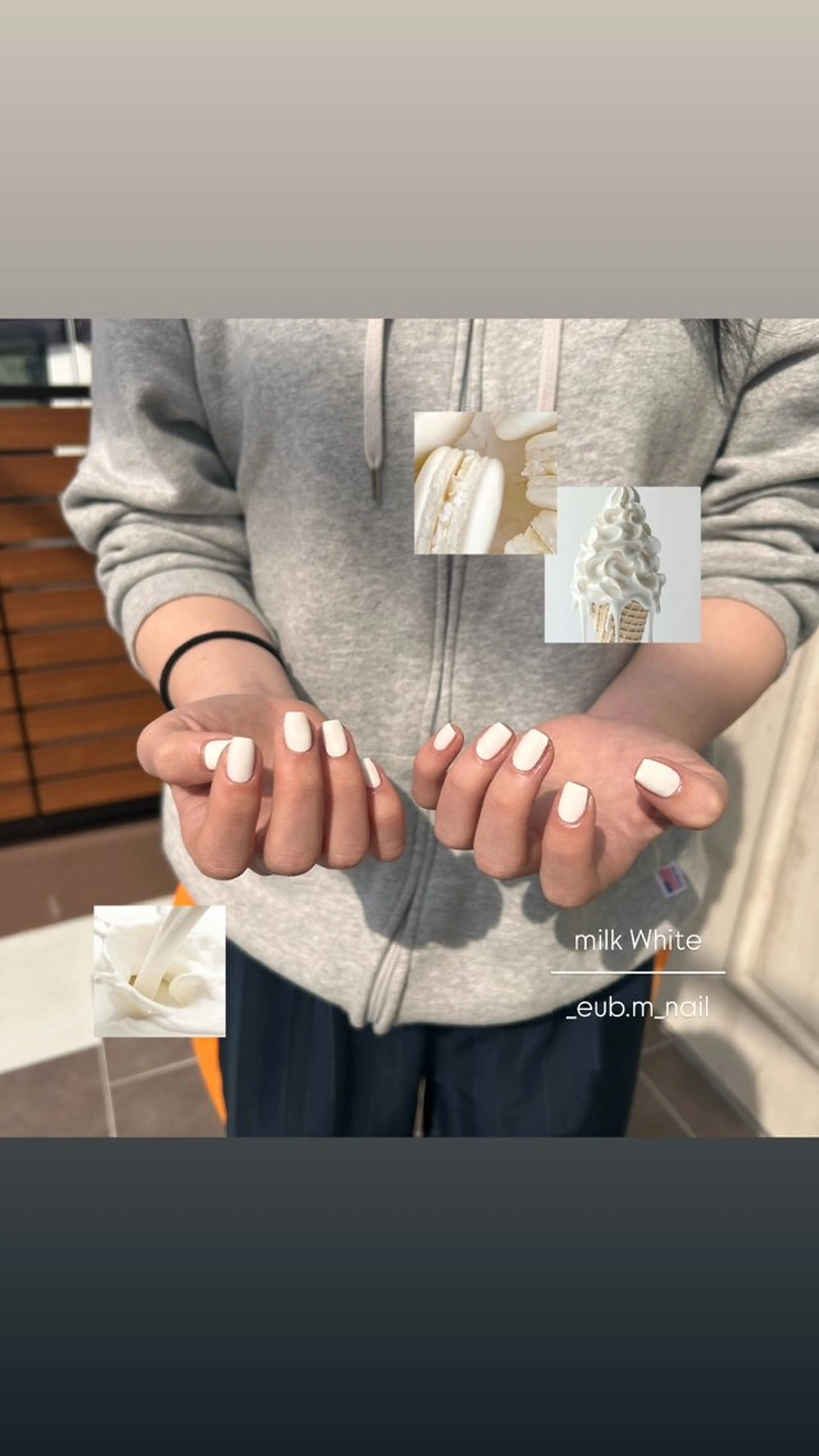ネイル 春ネイル ホワイト ハンドネイル 深夜ネイルサロン eub.m_nailのネイルデザイン