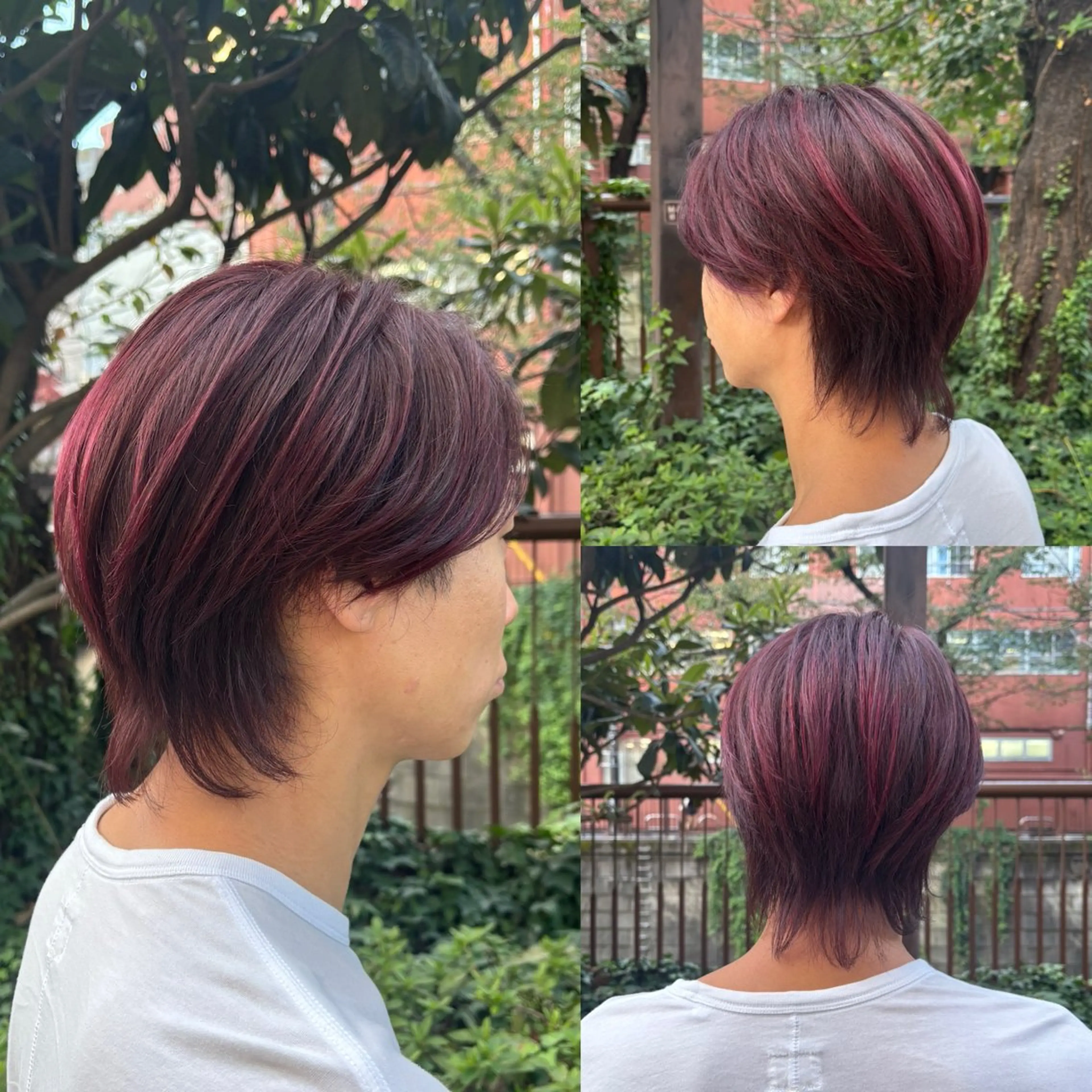 ショート カラー メンズ メンズハイライト ハイライトカラー ハイライト ヘアカラー 看板犬がお出迎え◎ 初めてでも安心◎のヘアスタイル