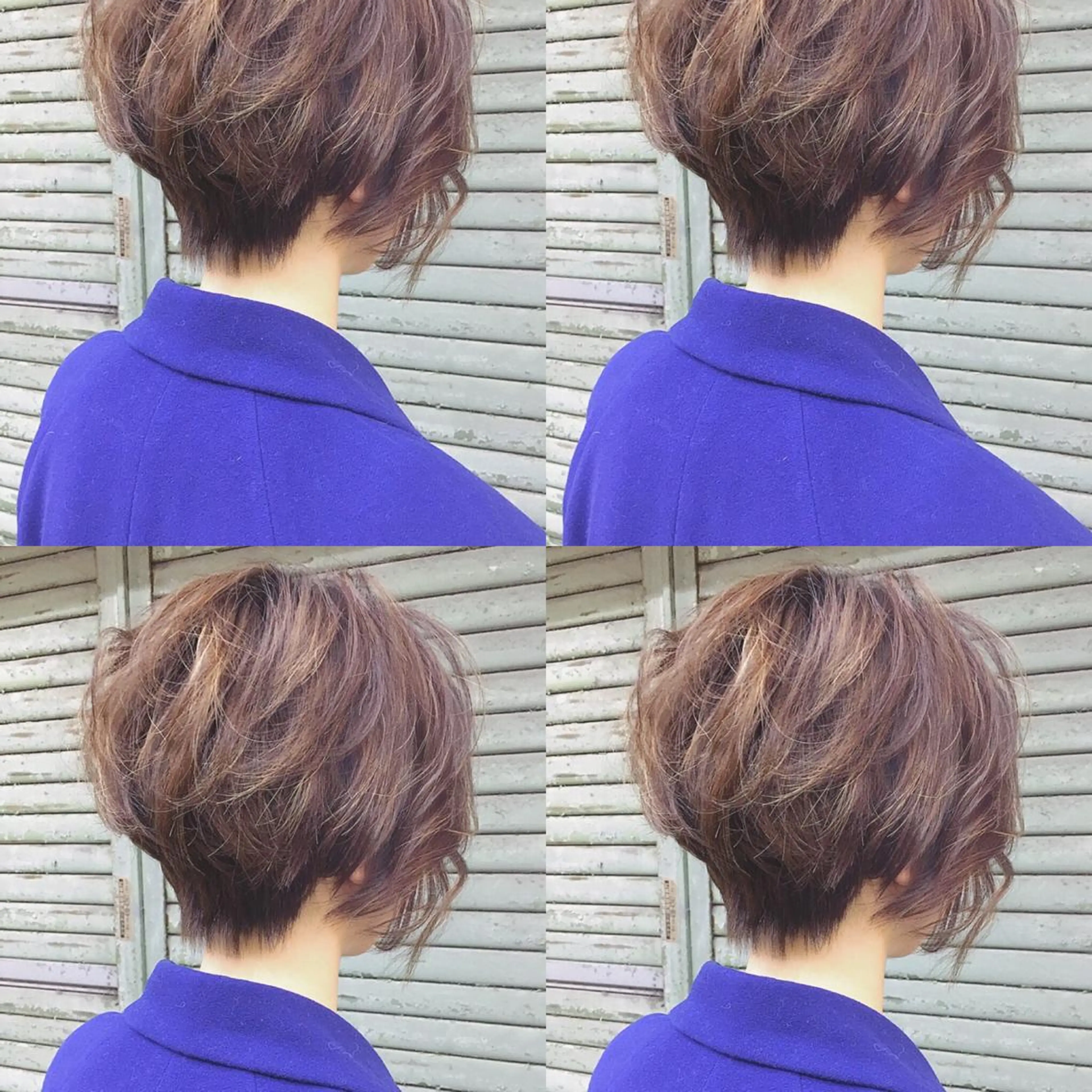 ショート カラー パーマ カット ヘアカラー トリートメント F． 梅田/ボブ/パーマのヘアスタイル