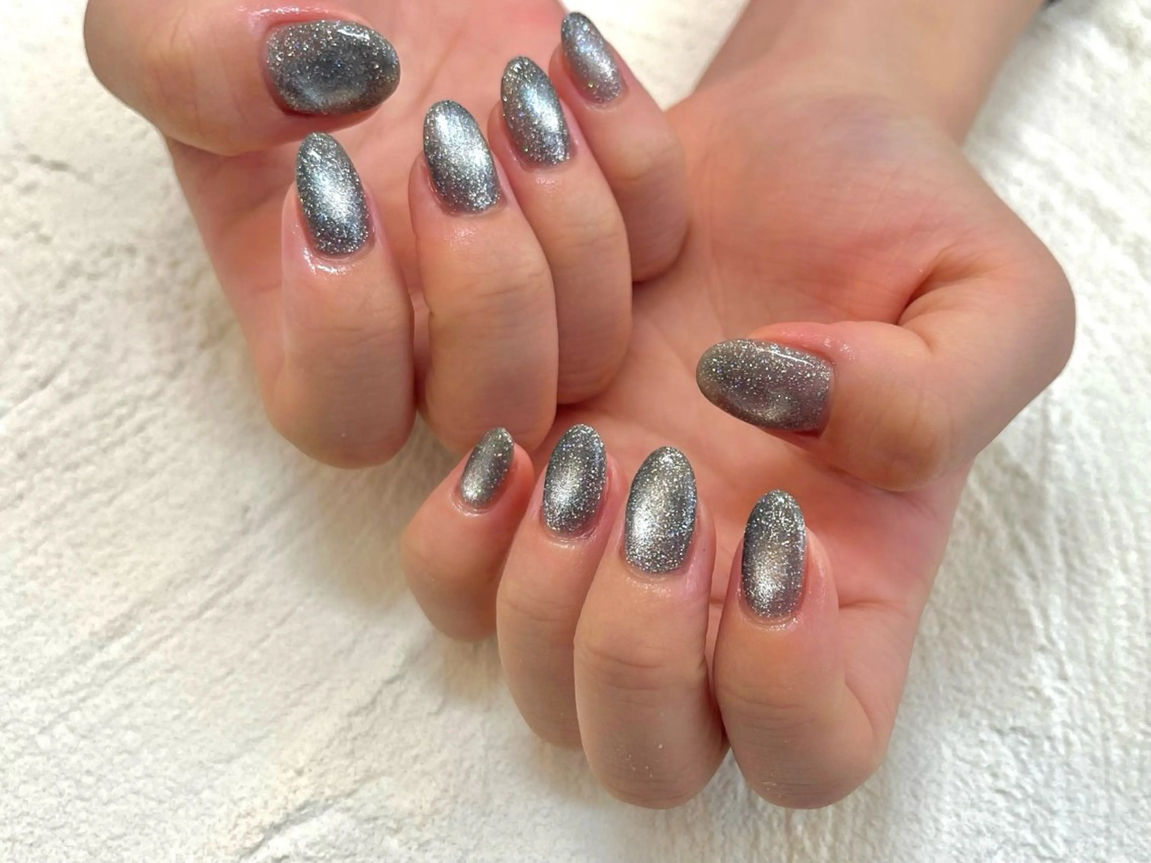 《オフ有🌺》マグネットネイル/フラッシュ💖　パラジェル使用/長さだし🉑の写真