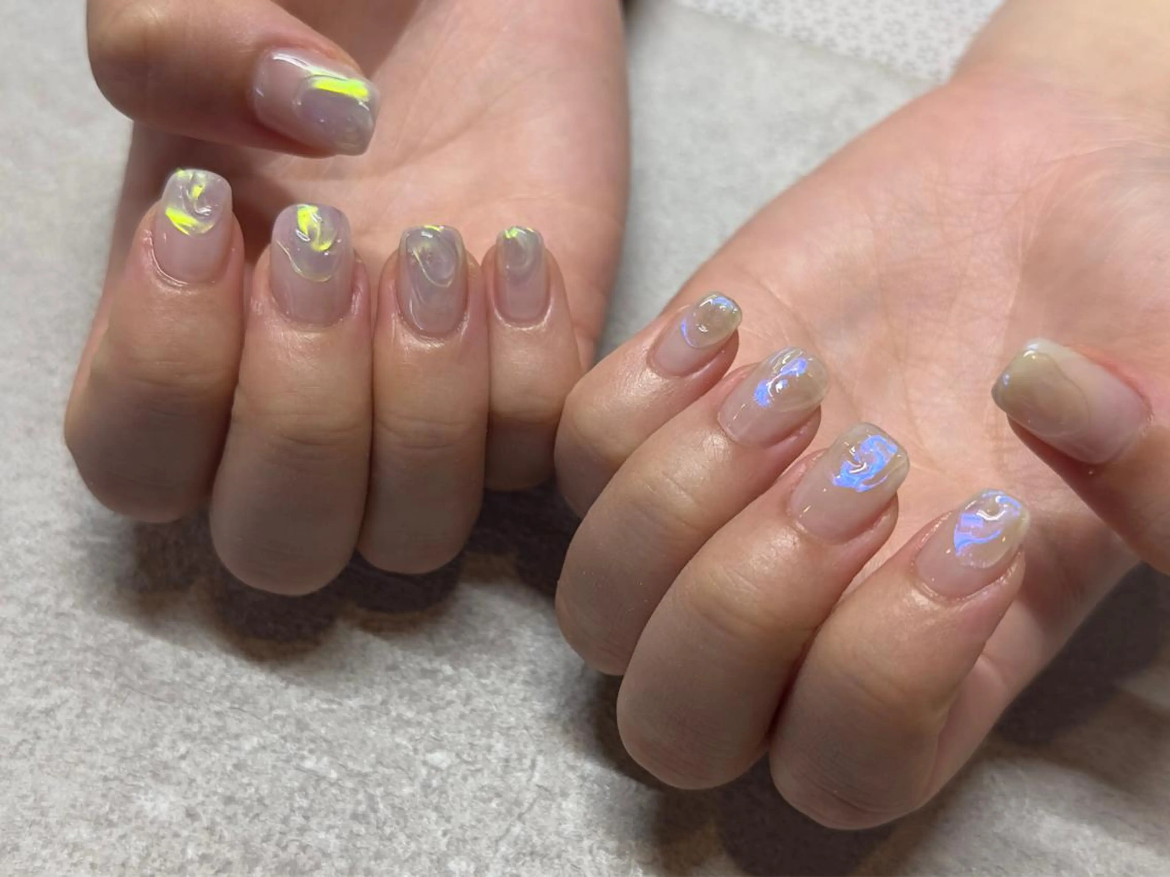 ネイル アートネイル キラキラネイル マグネットネイル ミラーネイル 持ち込み ハンドネイル 小河 仁美のネイルデザイン