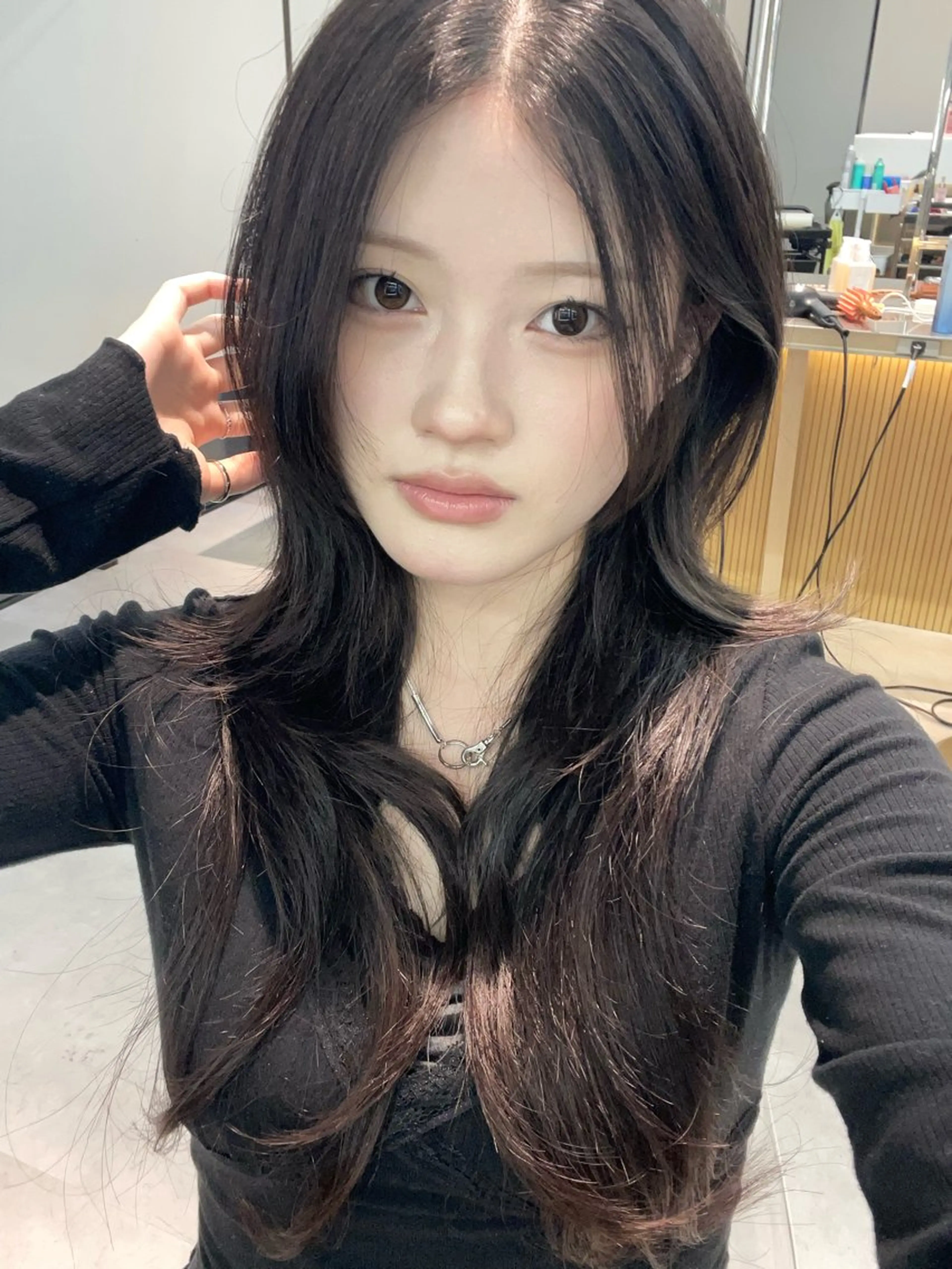 ロング カラー ヘアカラー トリートメント ヘアセット 韓国ヘア/レイヤー Londエレンのヘアスタイル