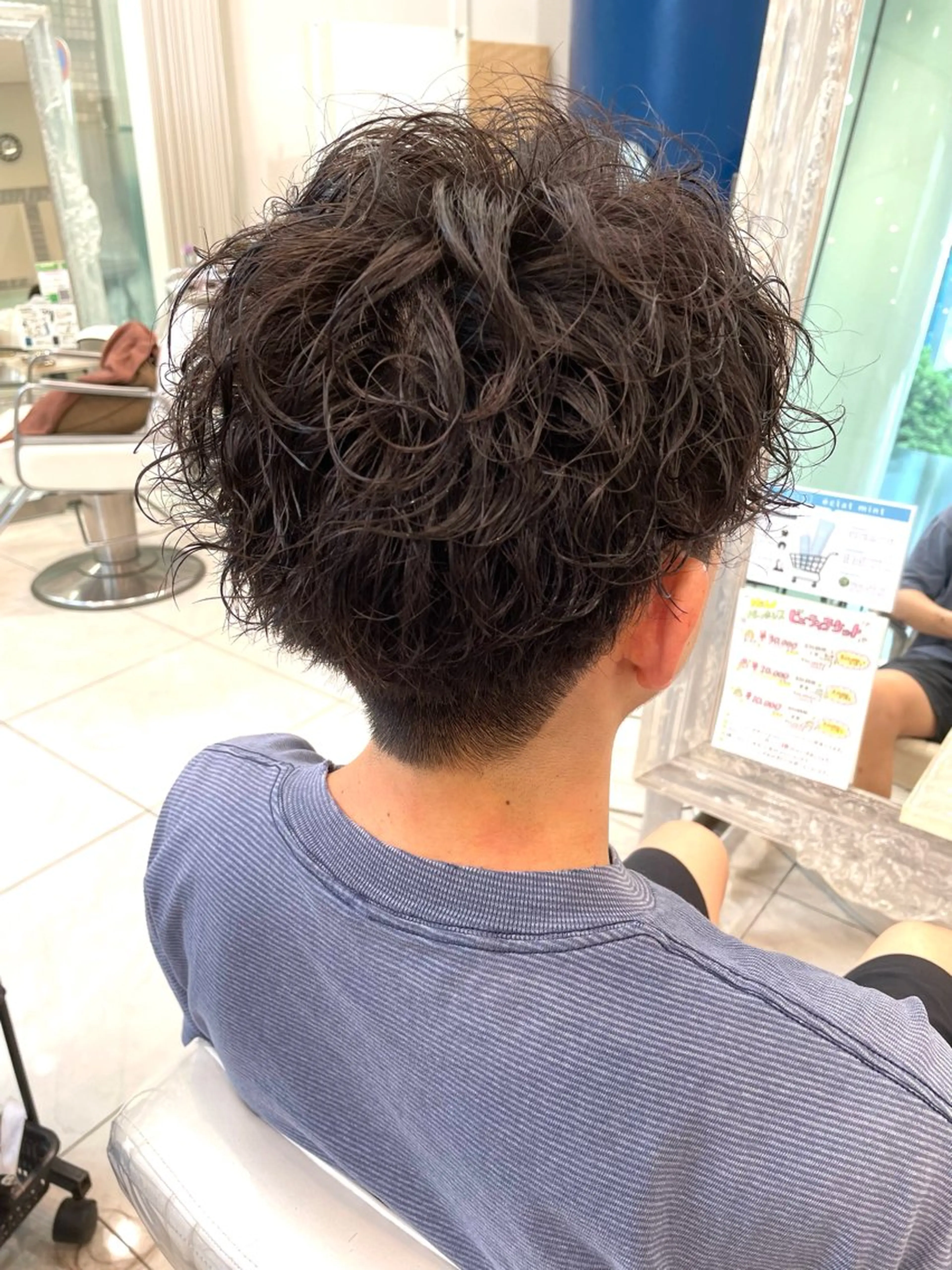 パーマ メンズ カット パーマ トップスタイリスト 石川みやびのヘアスタイル
