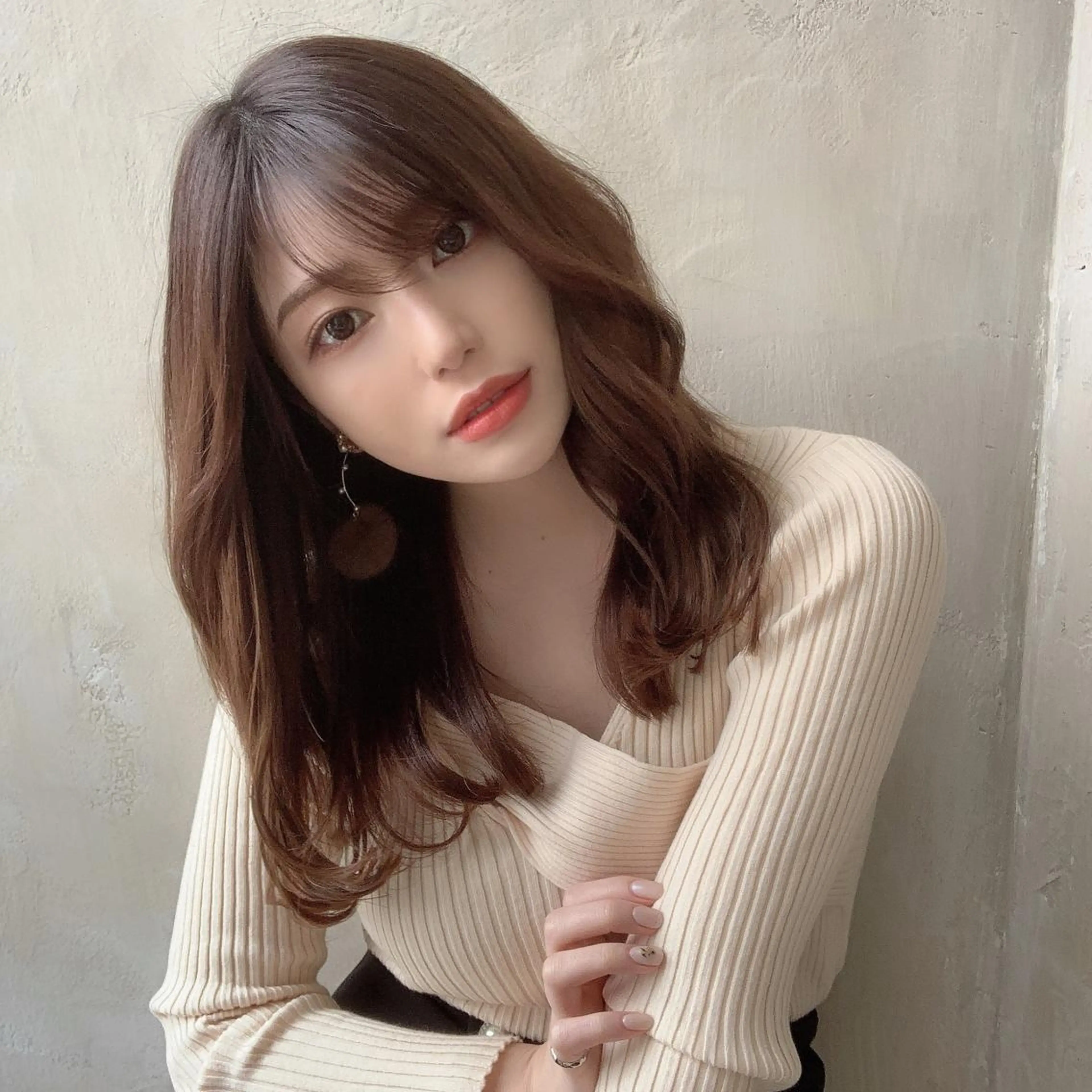 セミロング カット ヘアカラー トリートメント モテ髪🤍こなれヘア 藤山裕大のヘアスタイル