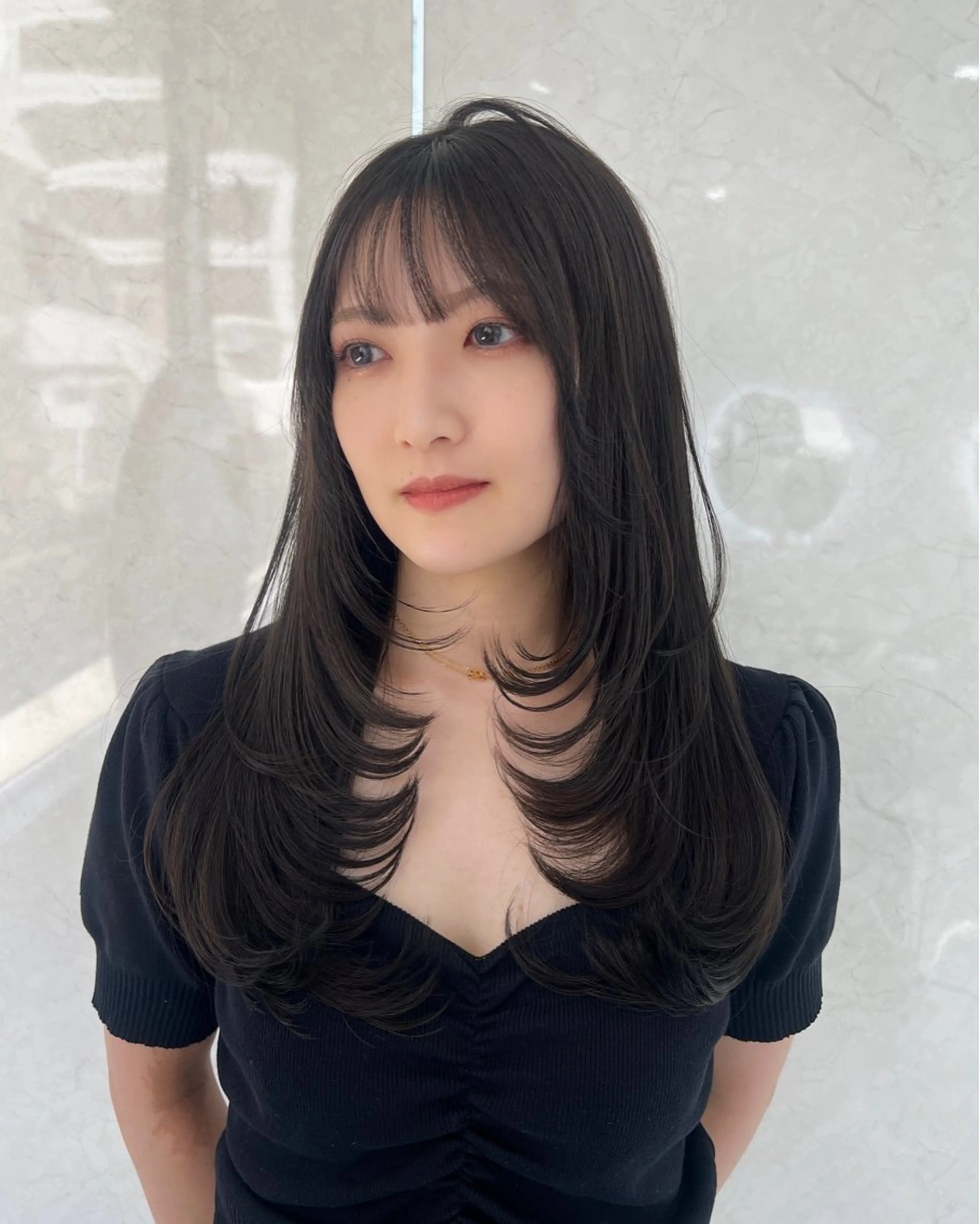 ロング 💖韓国風💖 レイヤー/LISAのヘアスタイル