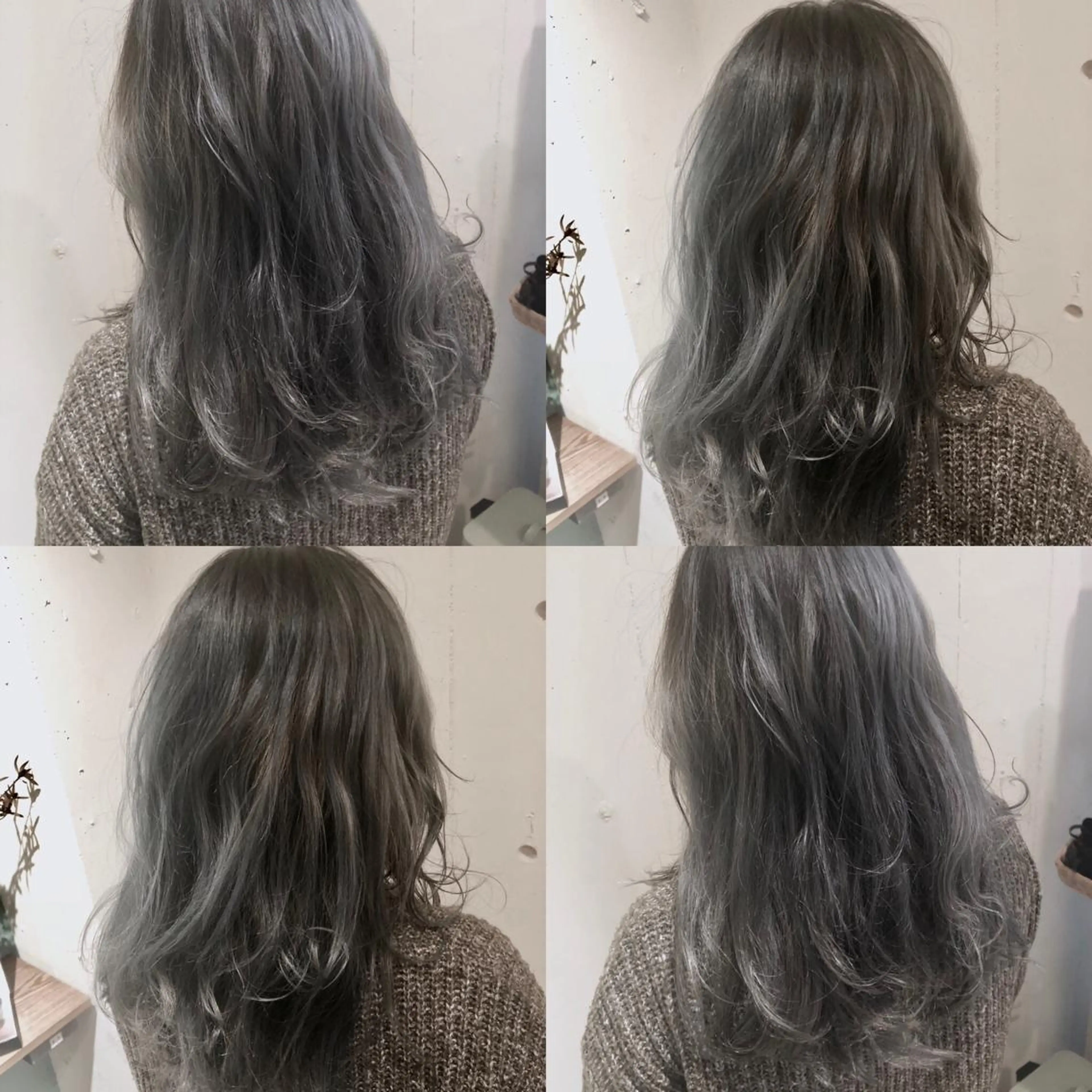 セミロング カラー パーマ ヘアアレンジ バレイヤージュ ブリーチ グラデーションカラー グレージュ ハイライトカラー 【ツヤ髪美容師】 ツダケイスケのヘアスタイル