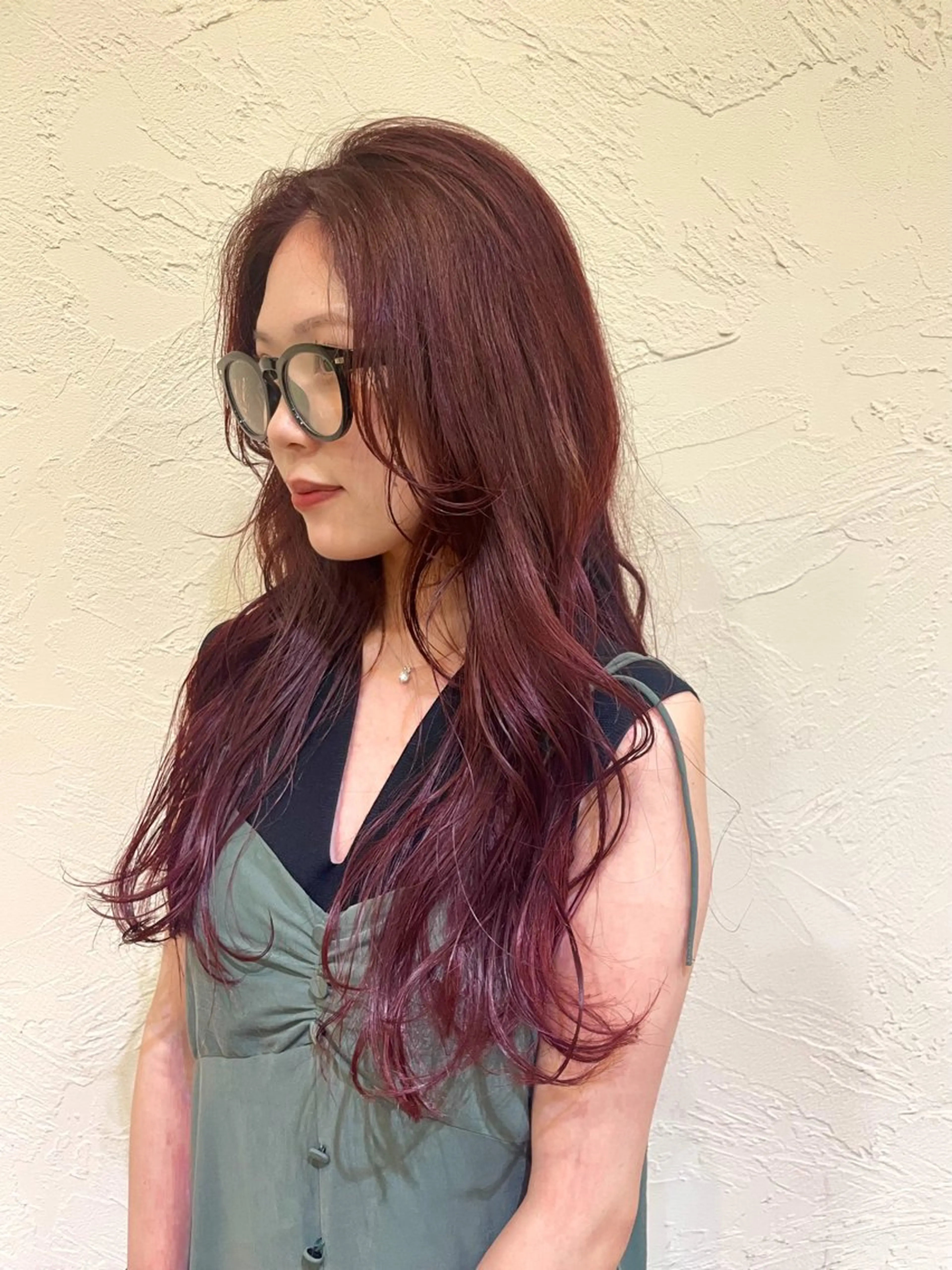 ロング カラー カット ヘアカラー ハイトーン/デザイン カラー/るいのヘアスタイル