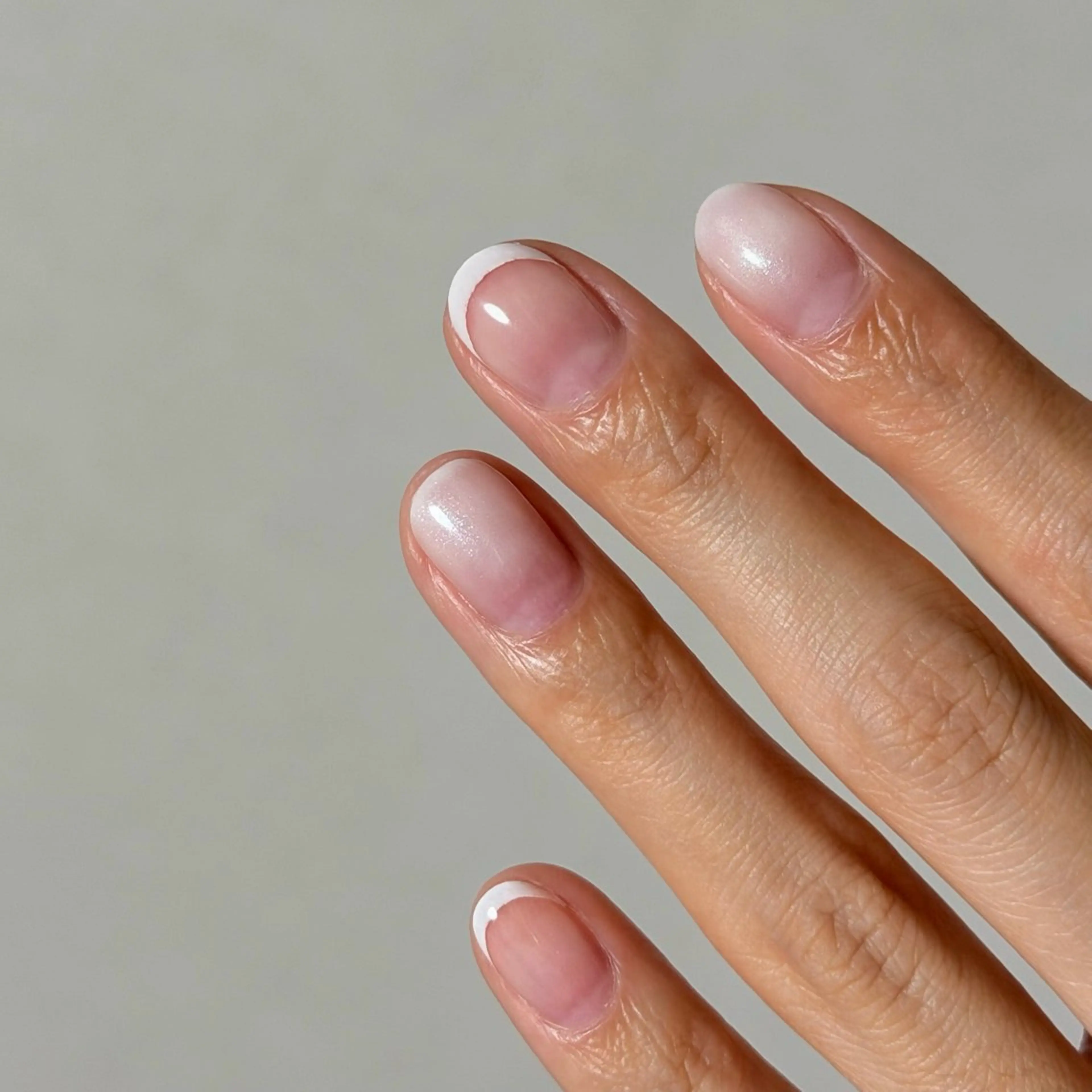 【ハンド】クリアべースフレンチ(1色) ※付替オフはメッセージにてお伝え下さいの写真