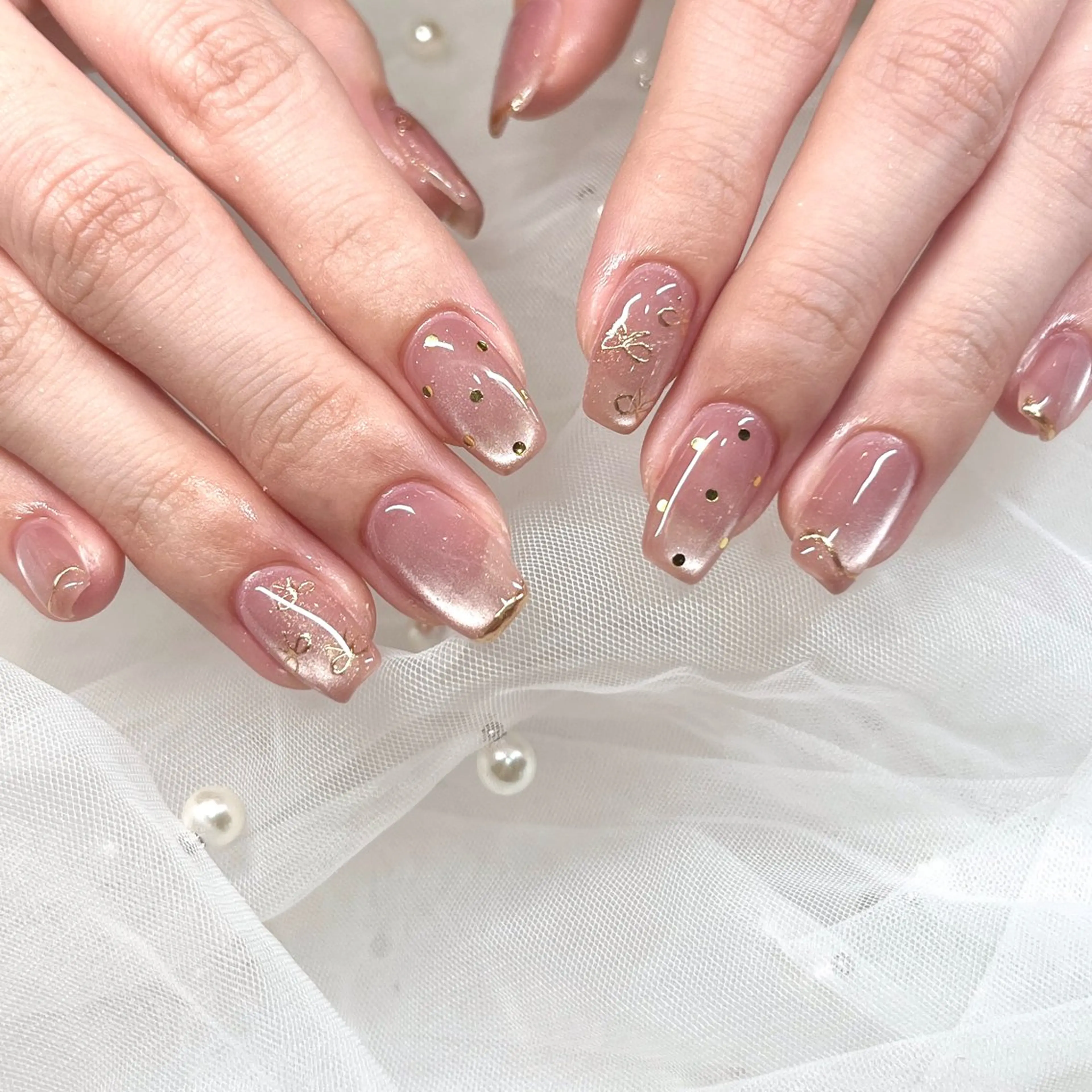 ネイル リボン エルバイノリコ加藤 パラジェル取り扱い店のネイルデザイン