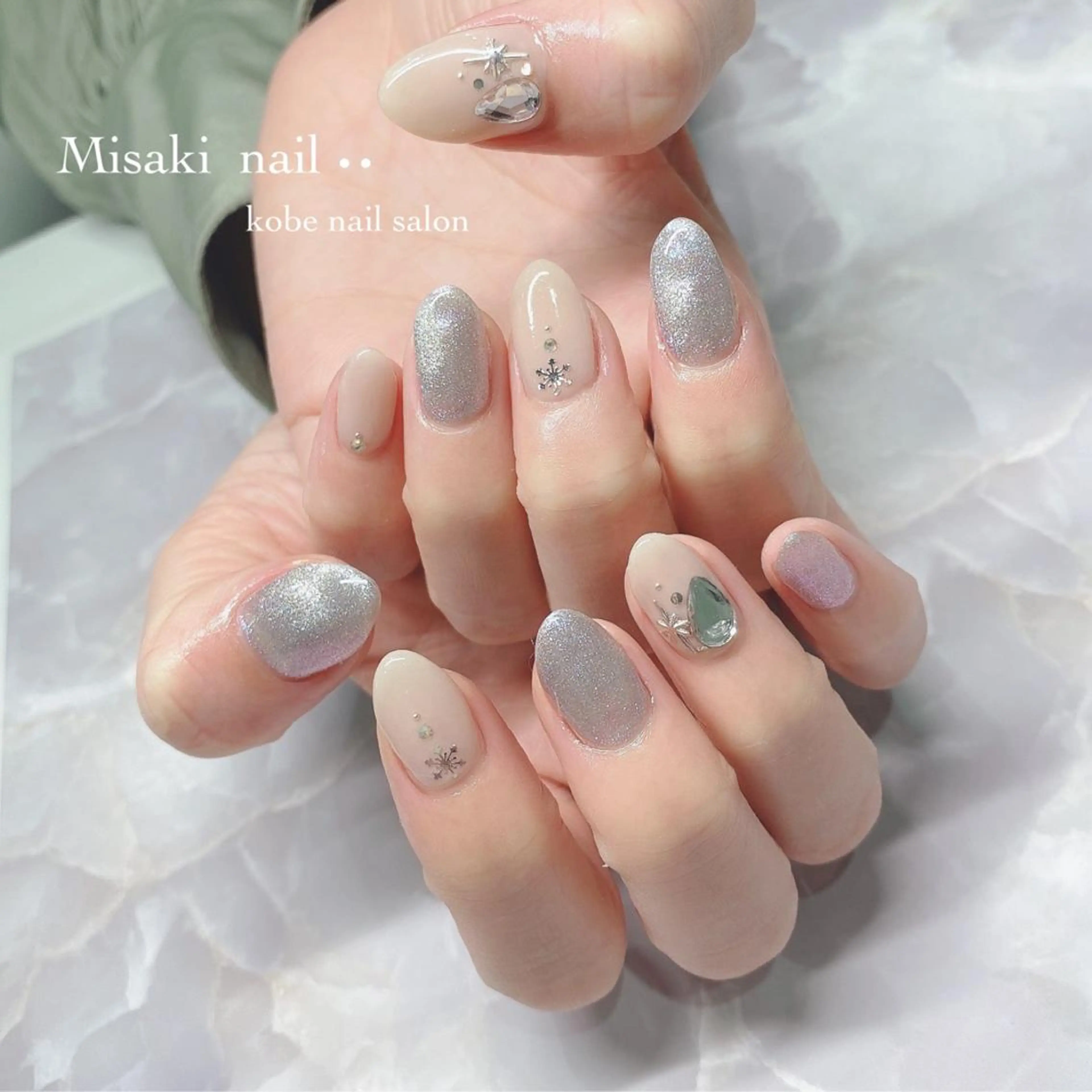 ネイル 韓国ネイル ワンホンネイル ハンドネイル nailsalon miinailsのネイルデザイン