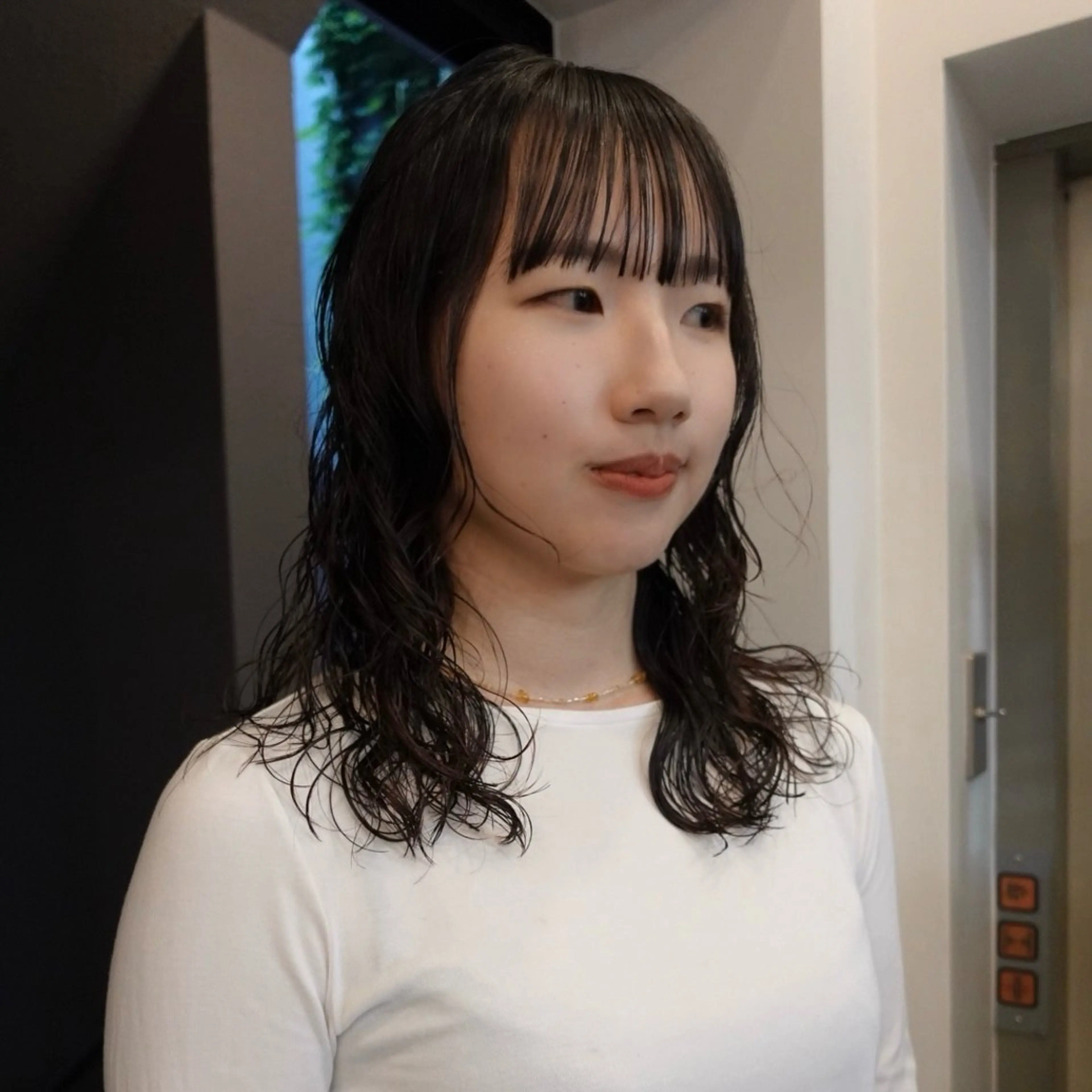 セミロング パーマ ヘアアレンジ セミロングパーマ カット パーマ 🌐サトウ リョウ🌐のヘアスタイル