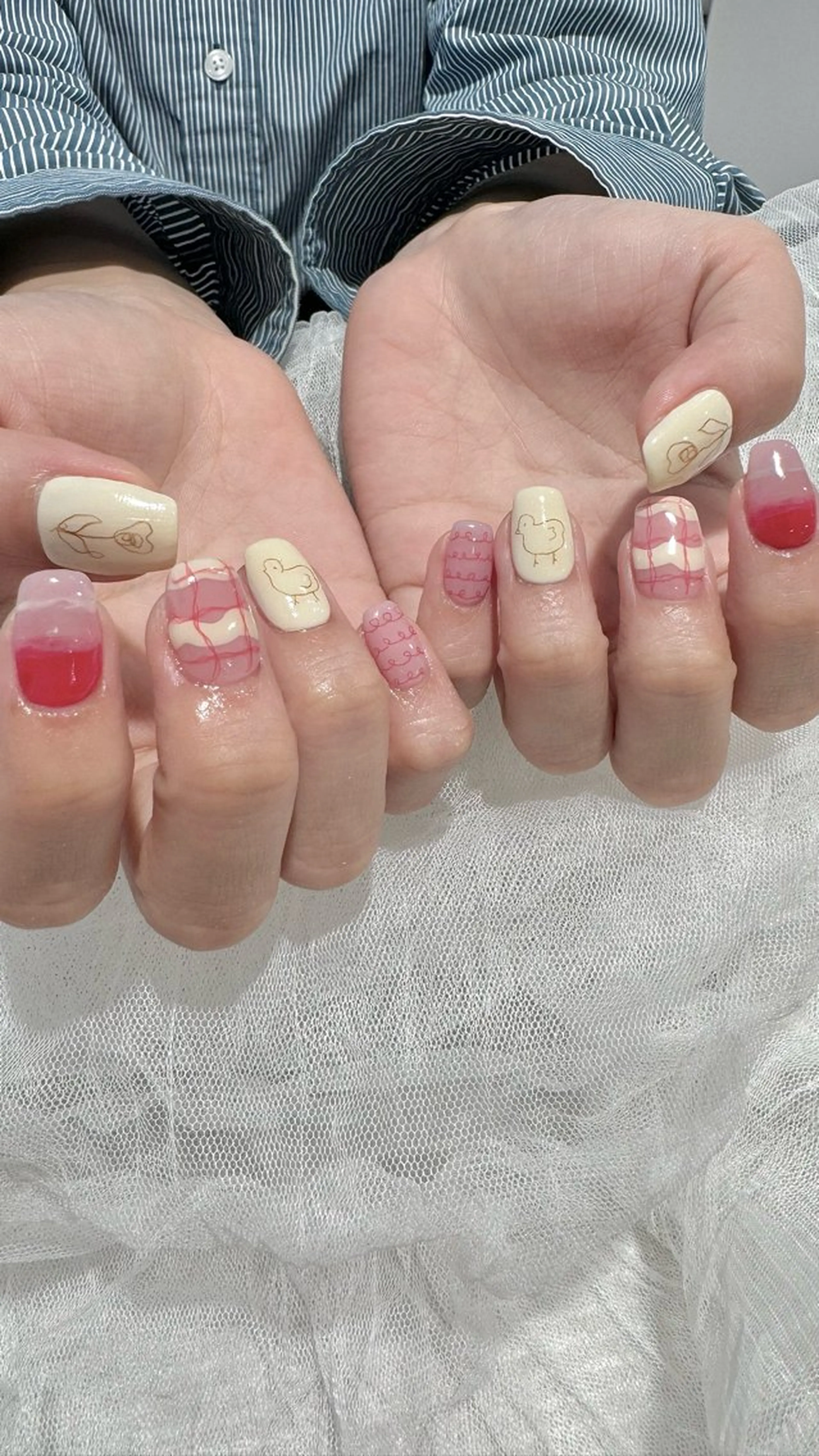 ネイル ハンドネイル 新井 ひなののネイルデザイン