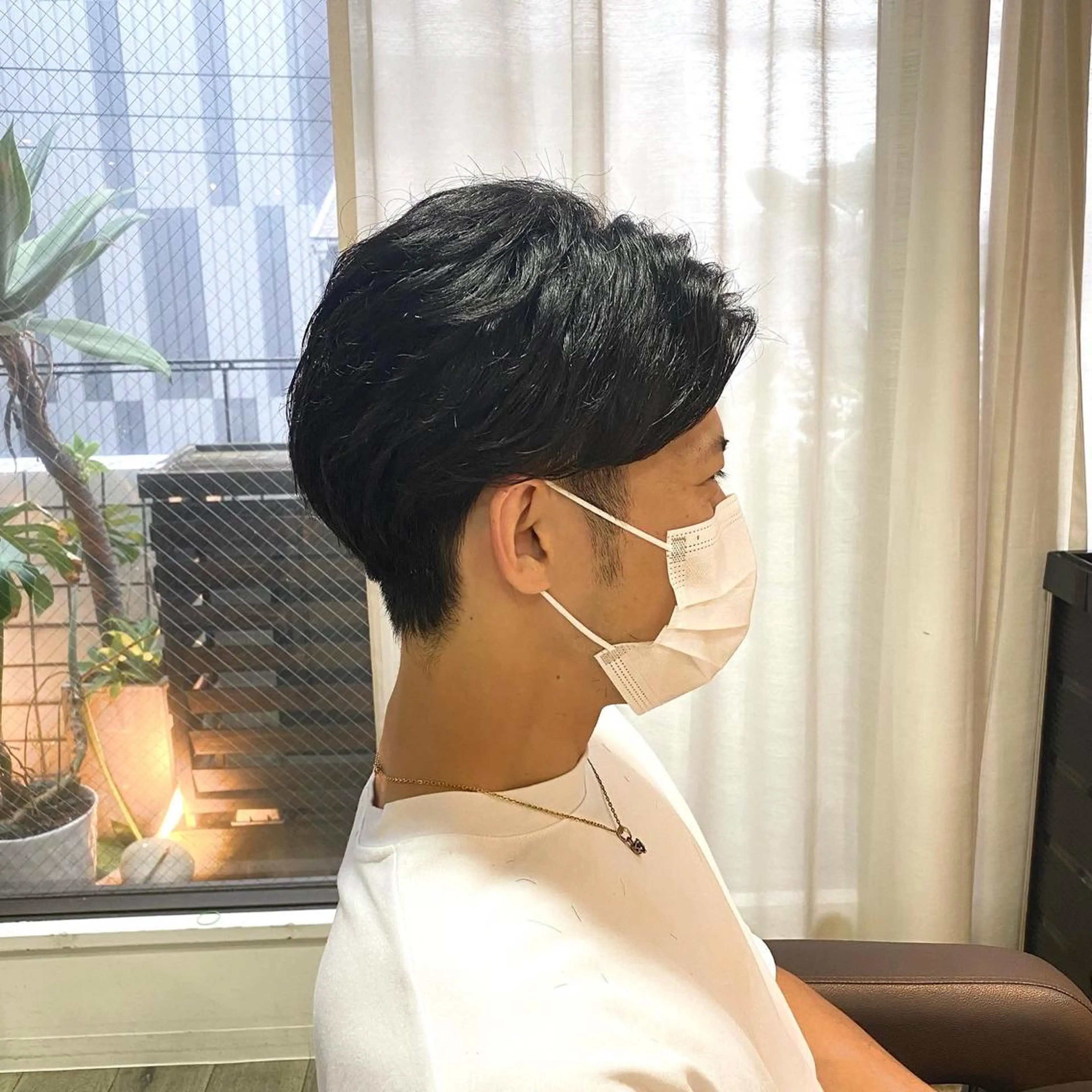 メンズ センターパート maco / 難波美容室のヘアスタイル