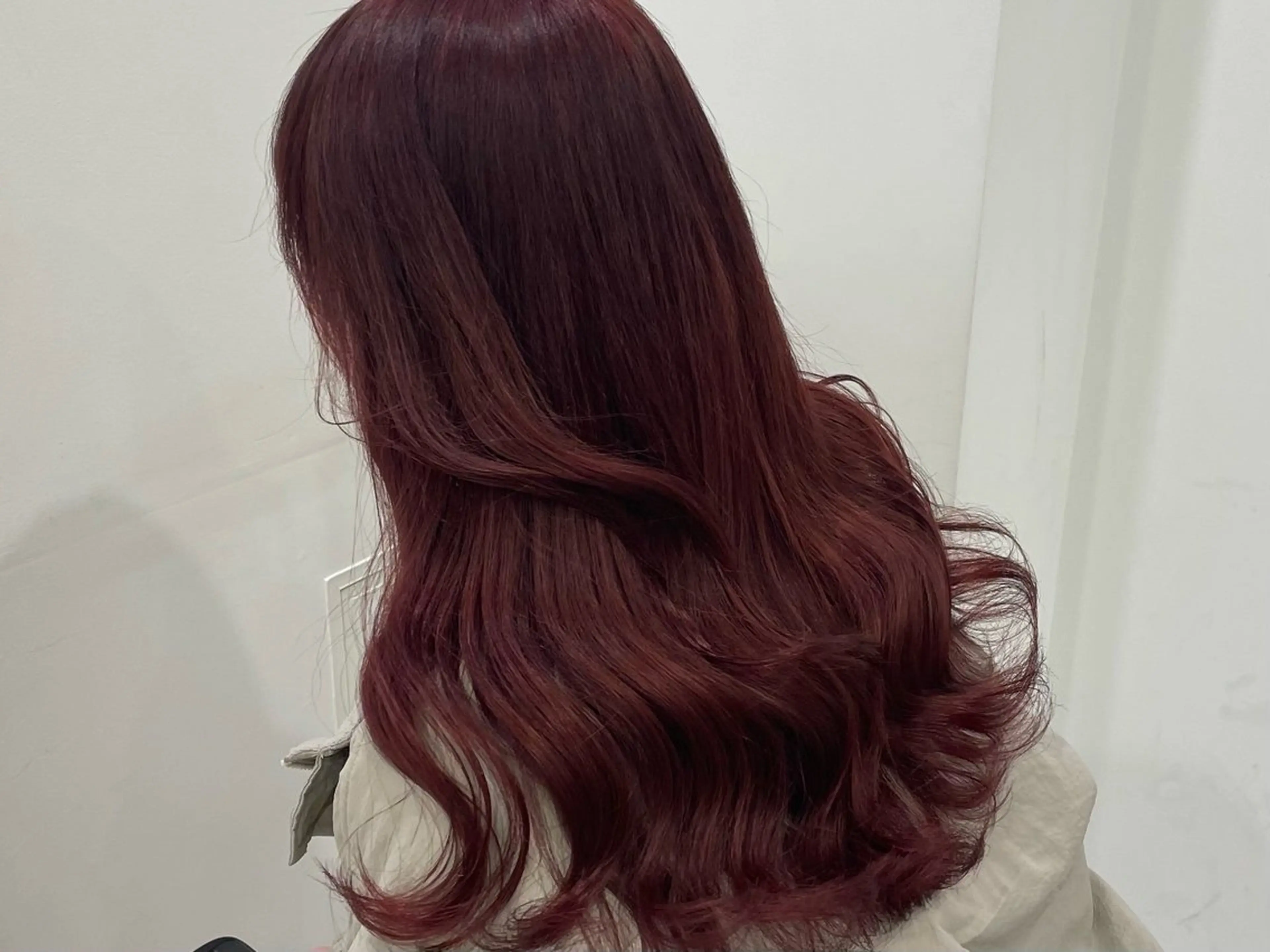 ロング カラー ヘアアレンジ ケアカラー ロング ヘアカラー ♥️暖色／深みレッド ♥️渋谷/らいるのヘアスタイル