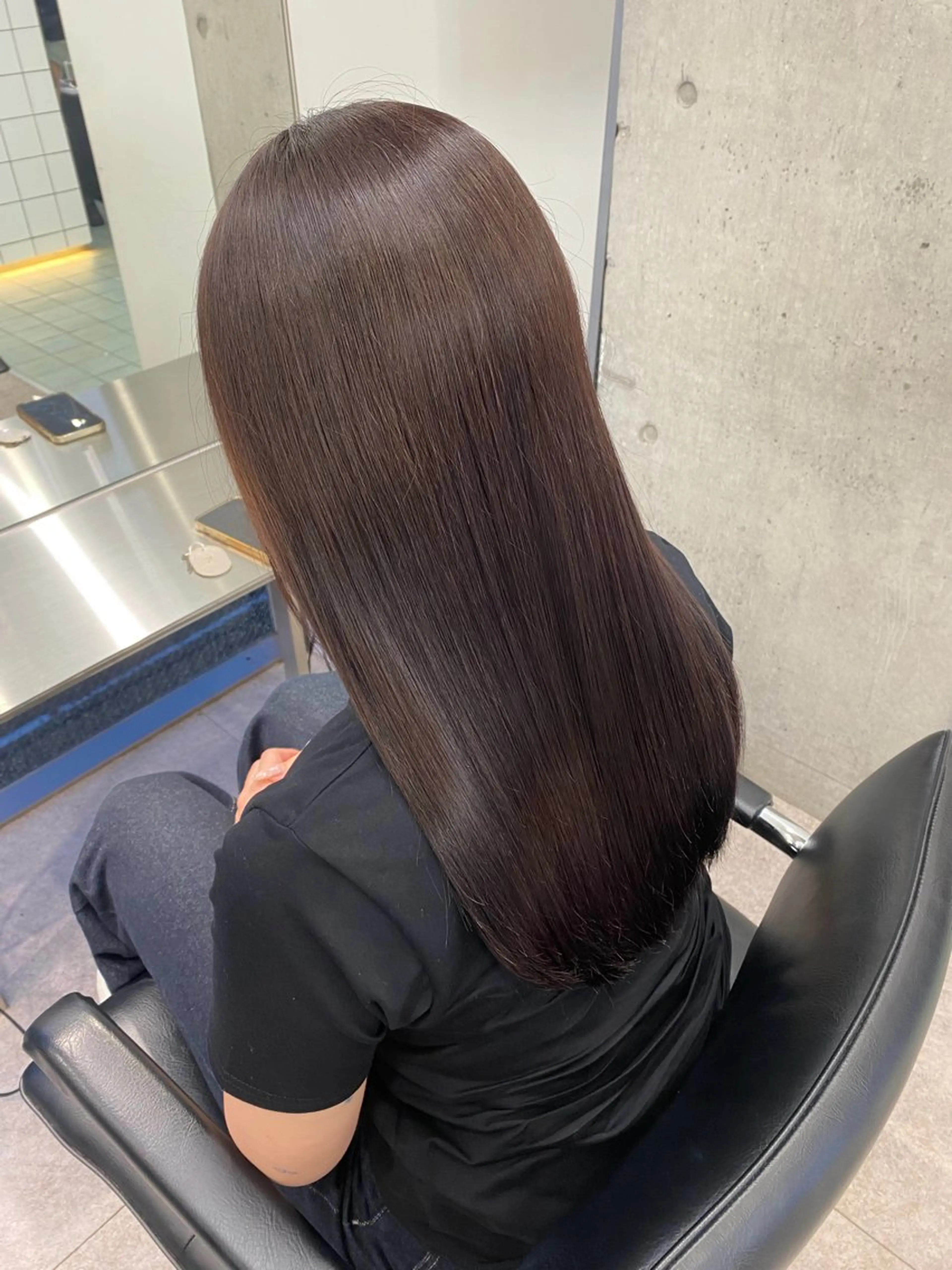 ロング カラー 透明感カラー 福田 花音のヘアスタイル