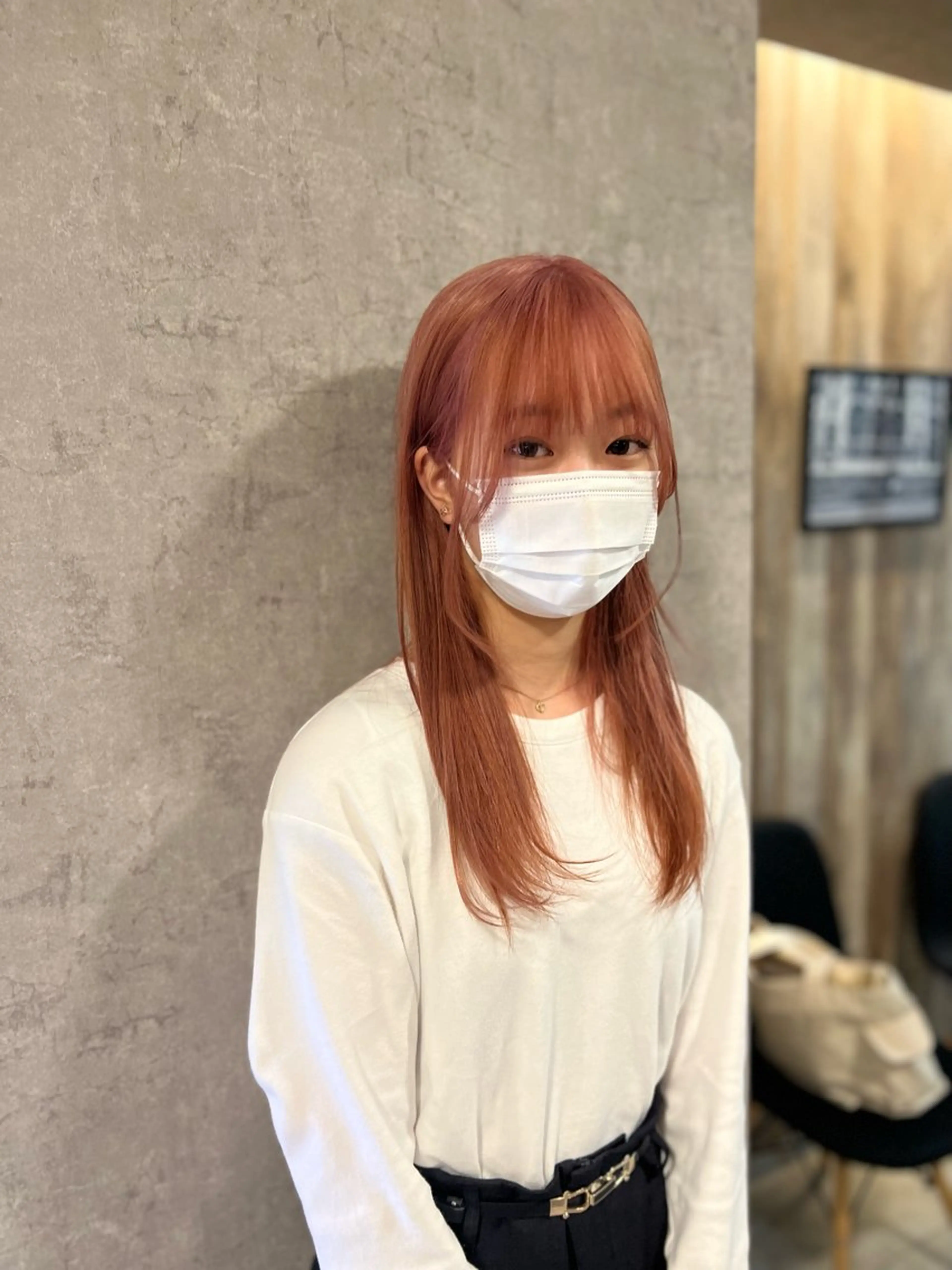 ロング カラー 縮毛矯正/ レイヤー/ミディアムのヘアスタイル