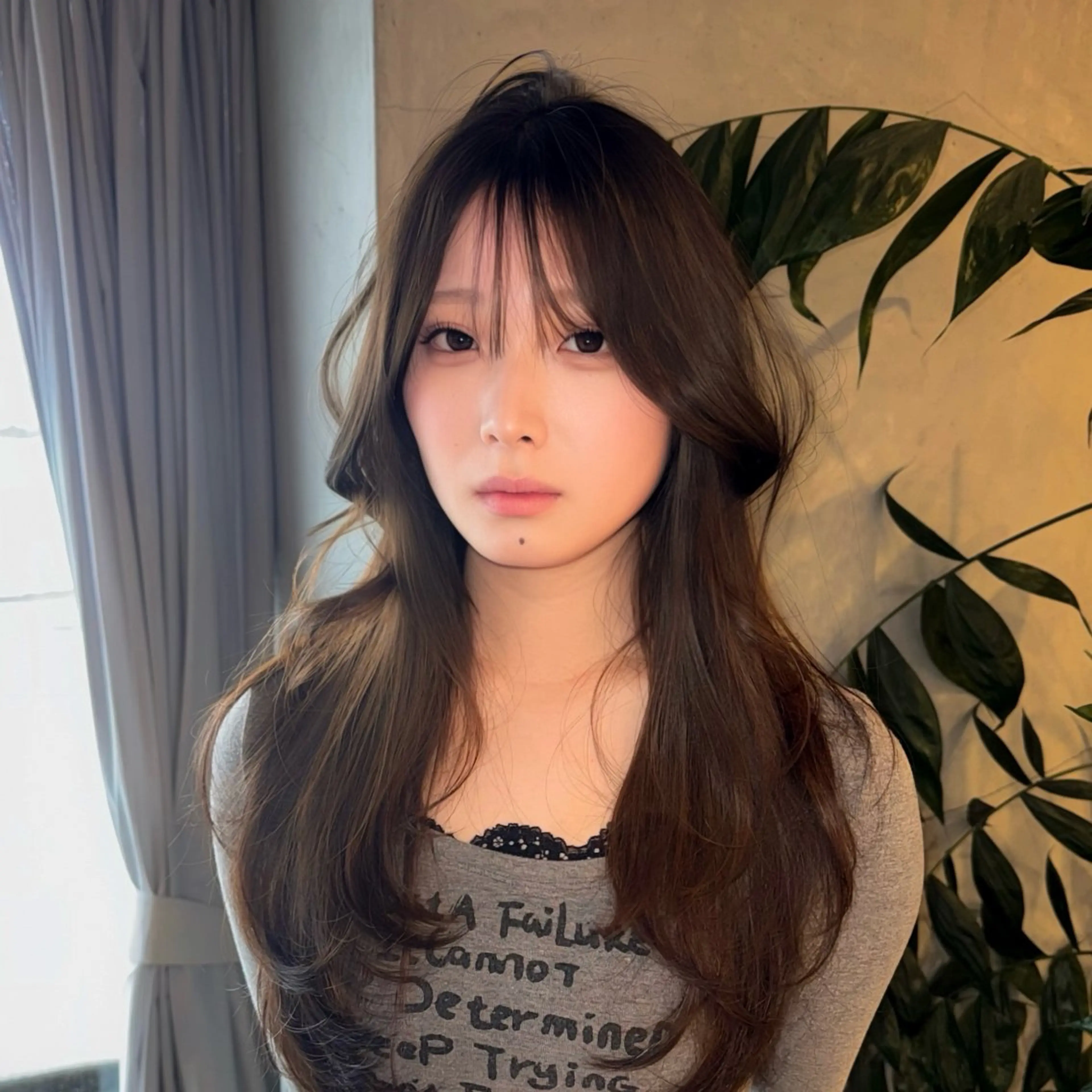 ロング カラー ベージュカラー/長岡 レイヤーカット/コウのヘアスタイル