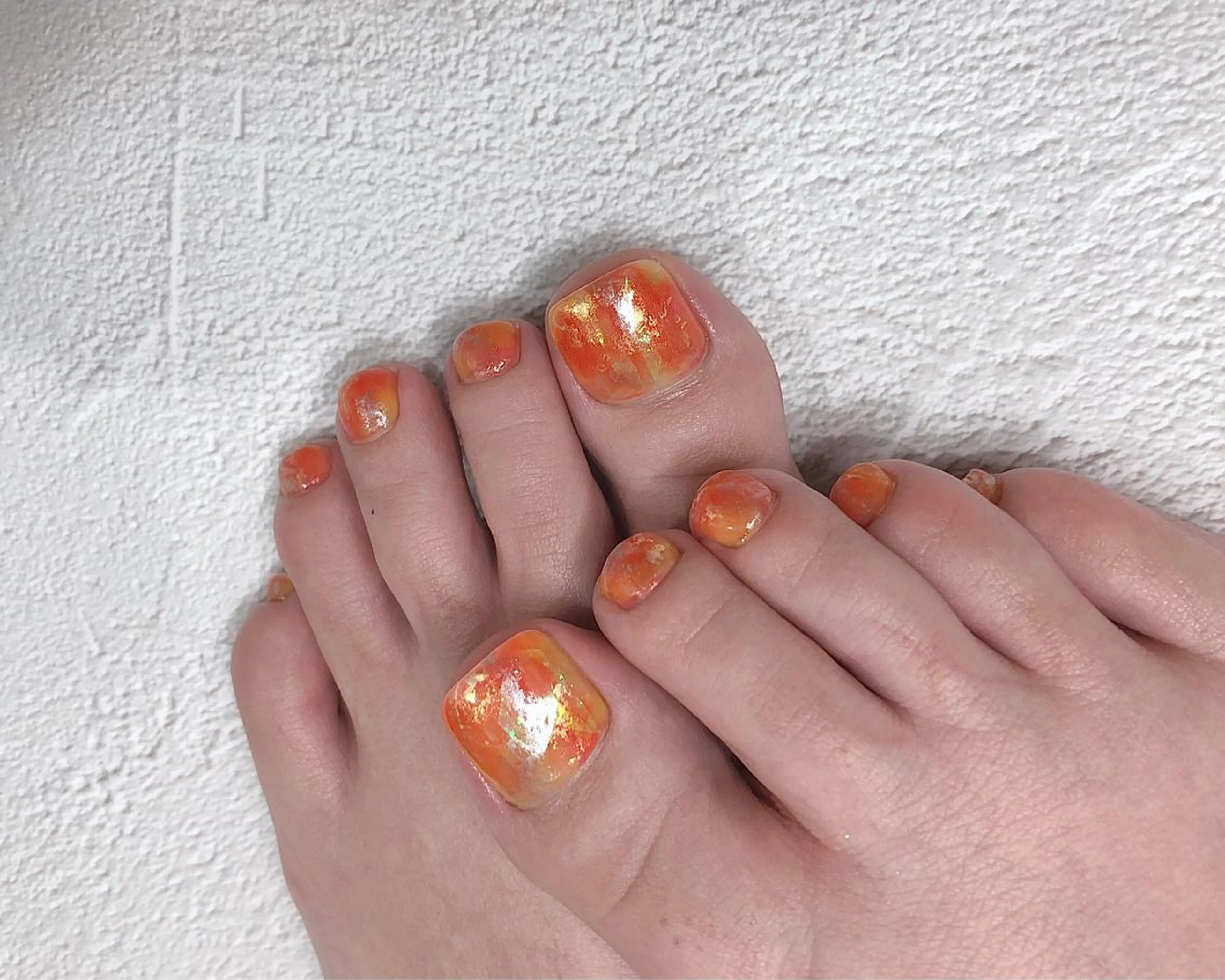 ネイル オーロラネイル フットネイル saki_ nail heronのネイルデザイン