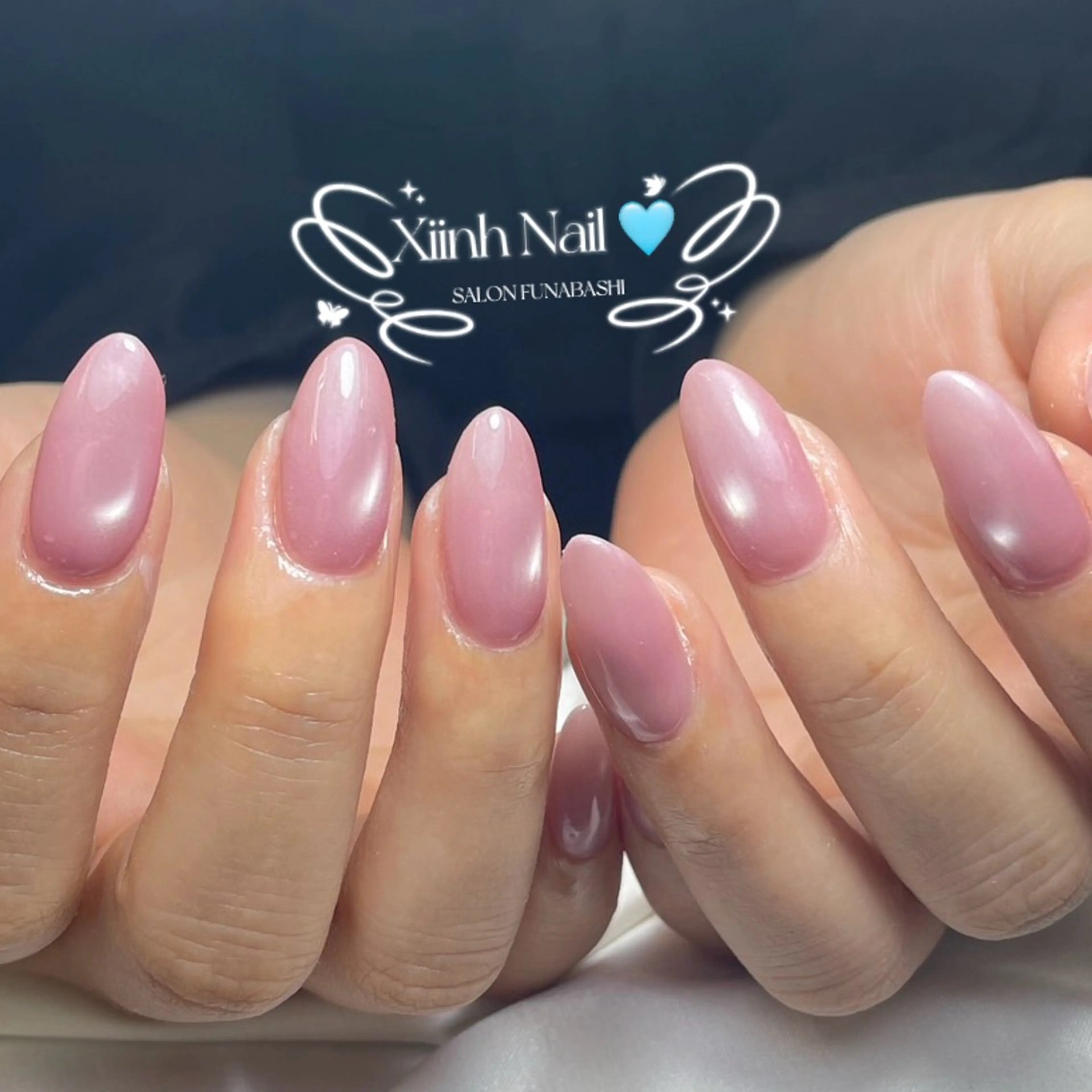 ネイル チークネイル 桜ネイル 長さ出し フットネイル ジェルネイル ハンドネイル XIINH NAIL SALONのネイルデザイン