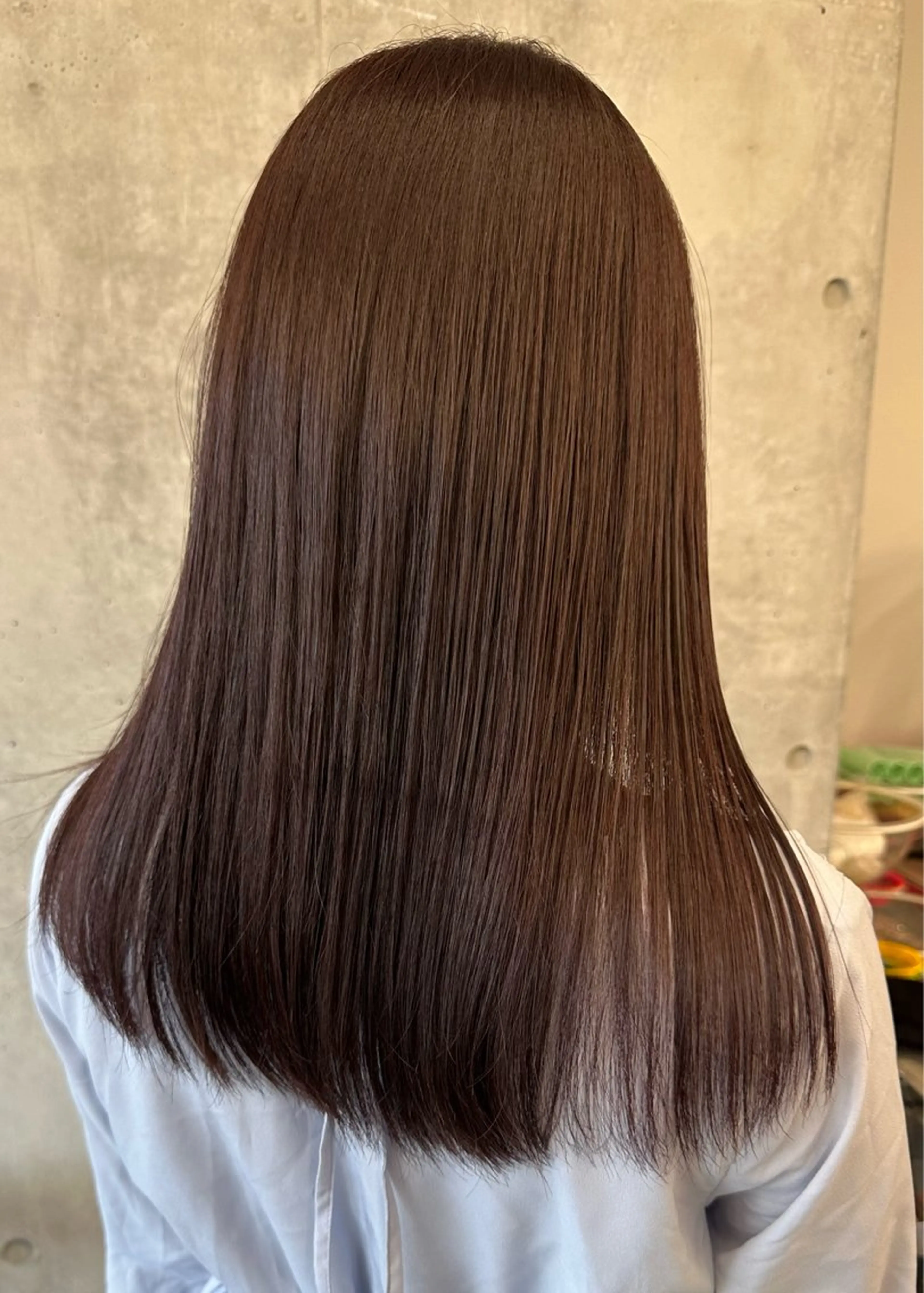 セミロング カラー ブラウンカラー ピンクカラー ピンクブラウン カット ヘッドスパ ボブ/ゆるふわ ボブパーマ/とういのヘアスタイル