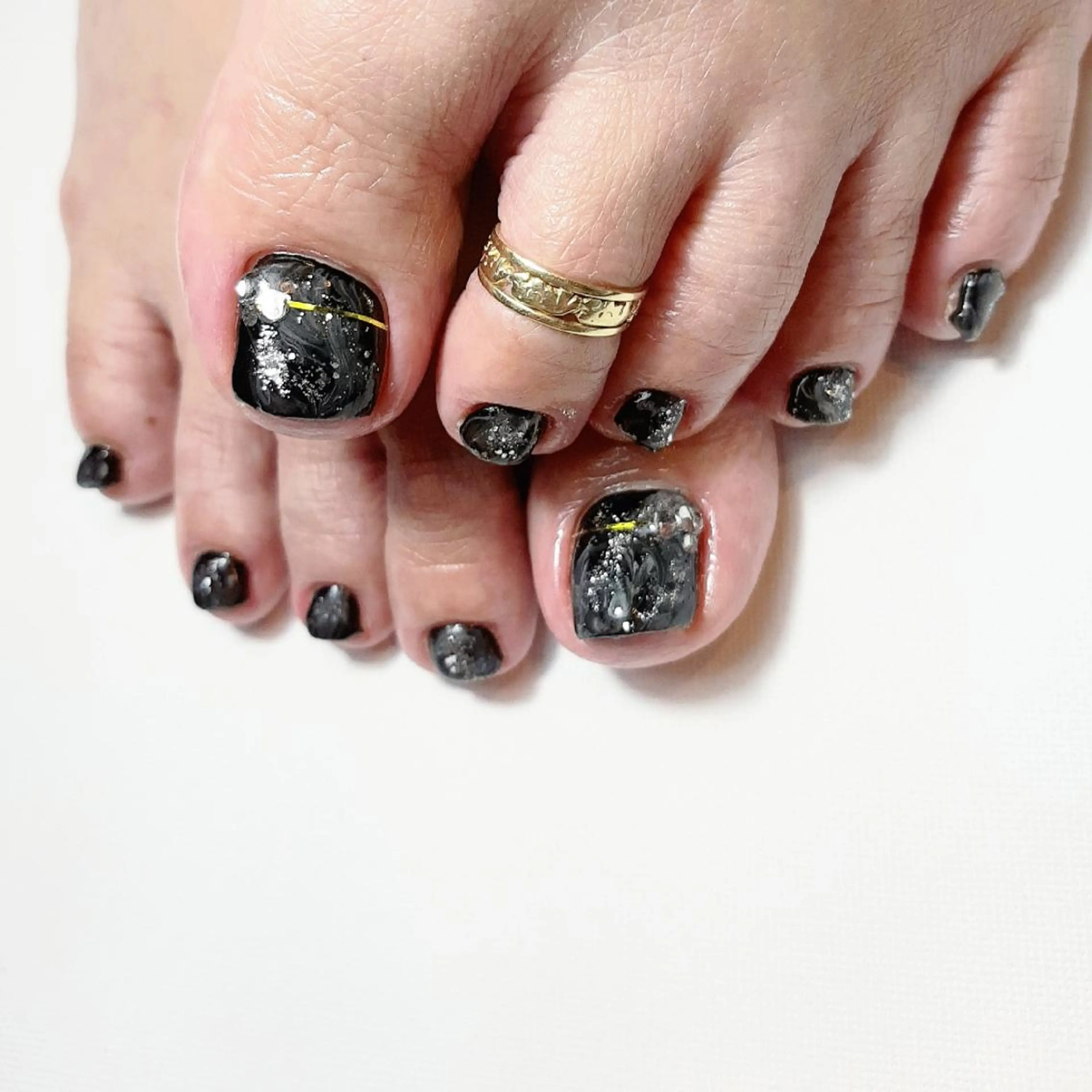 ネイル フットネイル 大理石ネイル(マーブル) owlnail /持込みデザイン専門のネイルデザイン