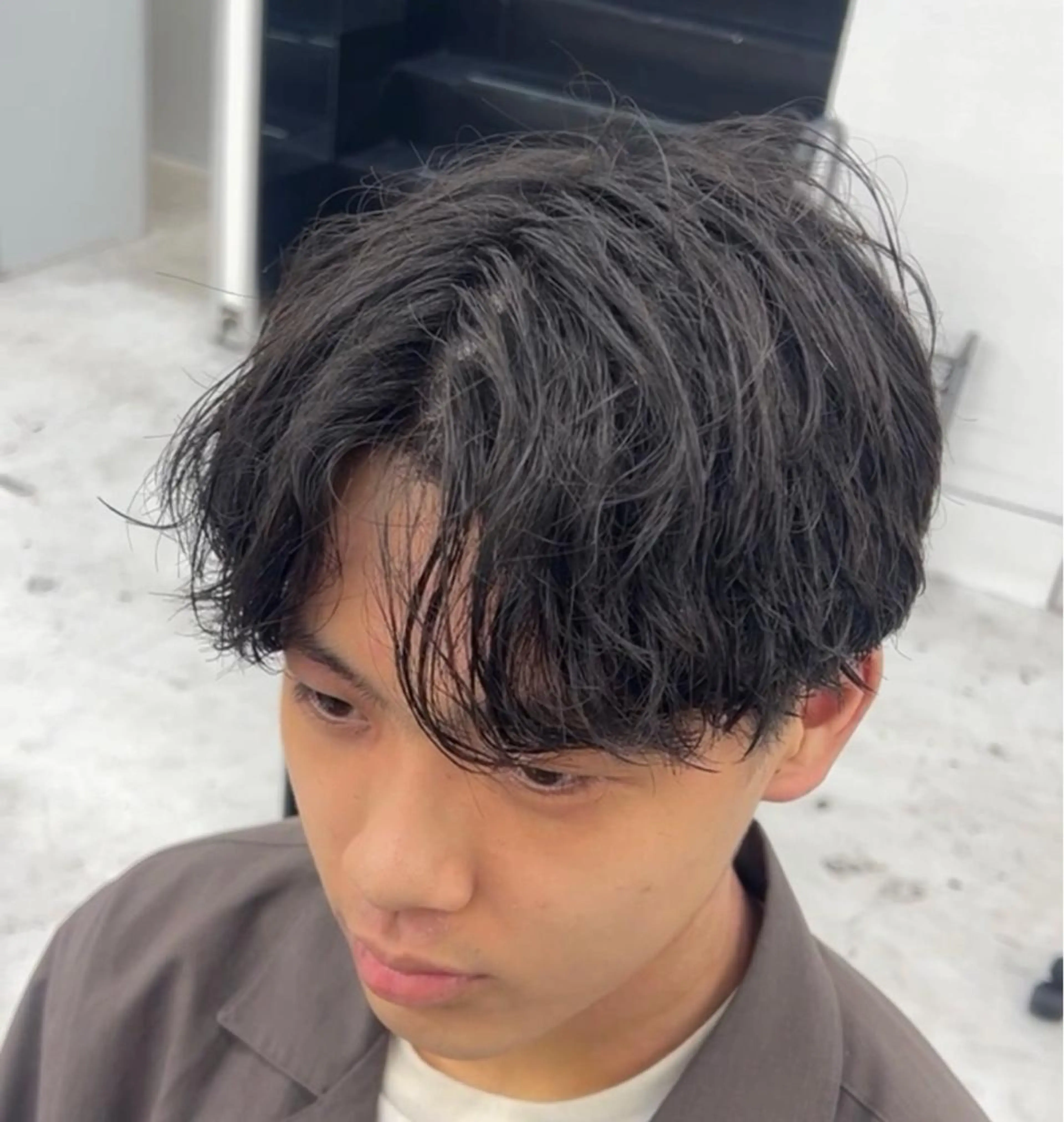 ショート パーマ メンズ ヘアカラー 柏メンズカットパーマ NO.1タイチのヘアスタイル