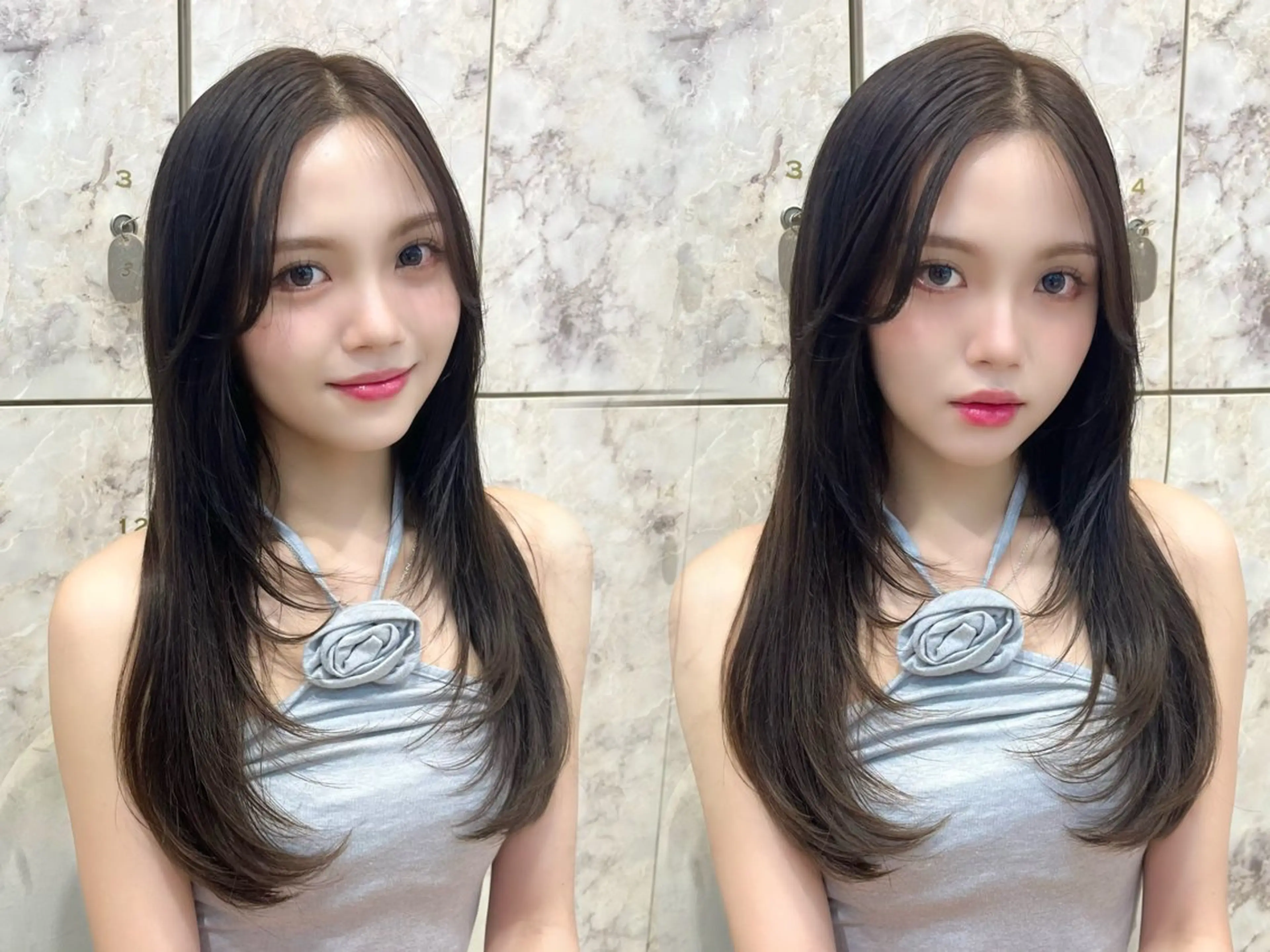 ロング カラー レイヤーカット 新宿🤍Maiのヘアスタイル